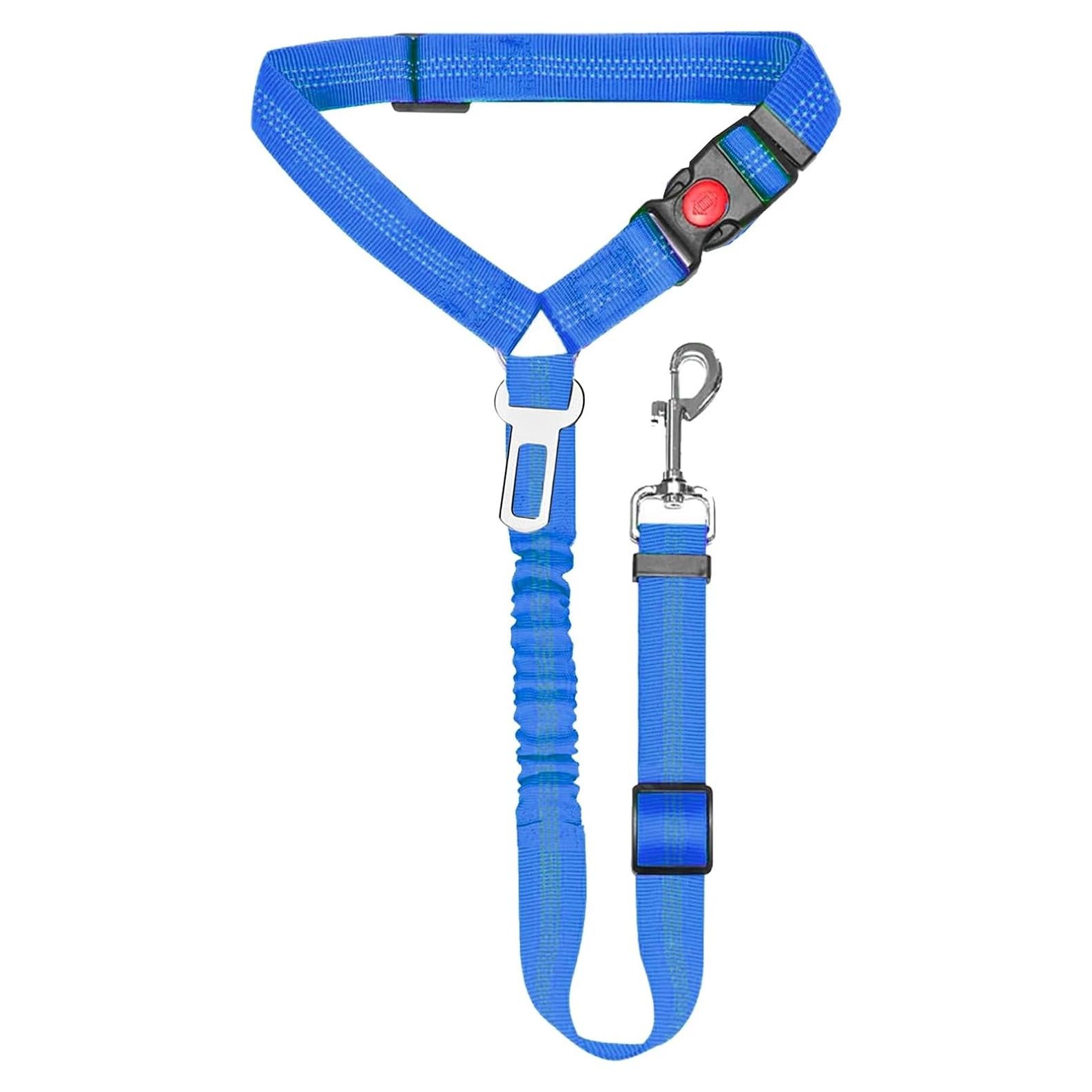 Arnés de Cinturón de Seguridad para Perros Bwogue Azul 1pieza