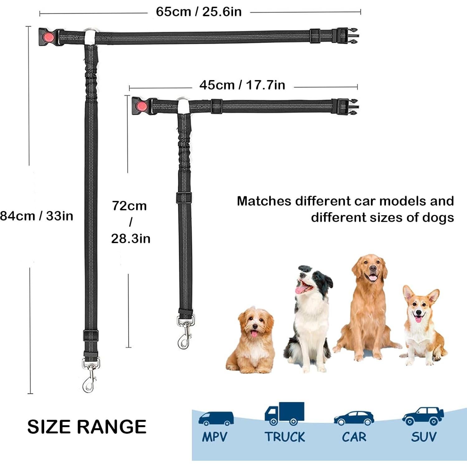 Arnés de Cinturón de Seguridad para Perros Bwogue Azul 1pieza
