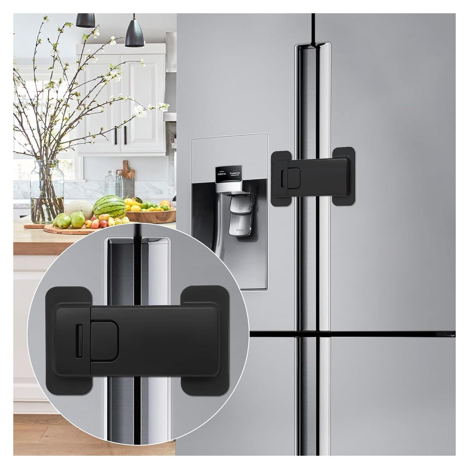 Candado de Seguridad para Refrigerador Uhimooi Negro 1 Unidad