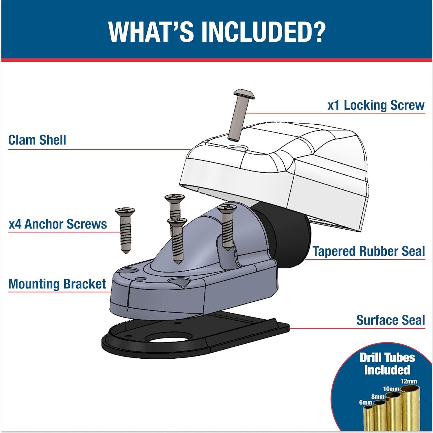 Sello de Cable Horizontal 90 Seaview IPX6/IPX7 para Cables 13.5mm
