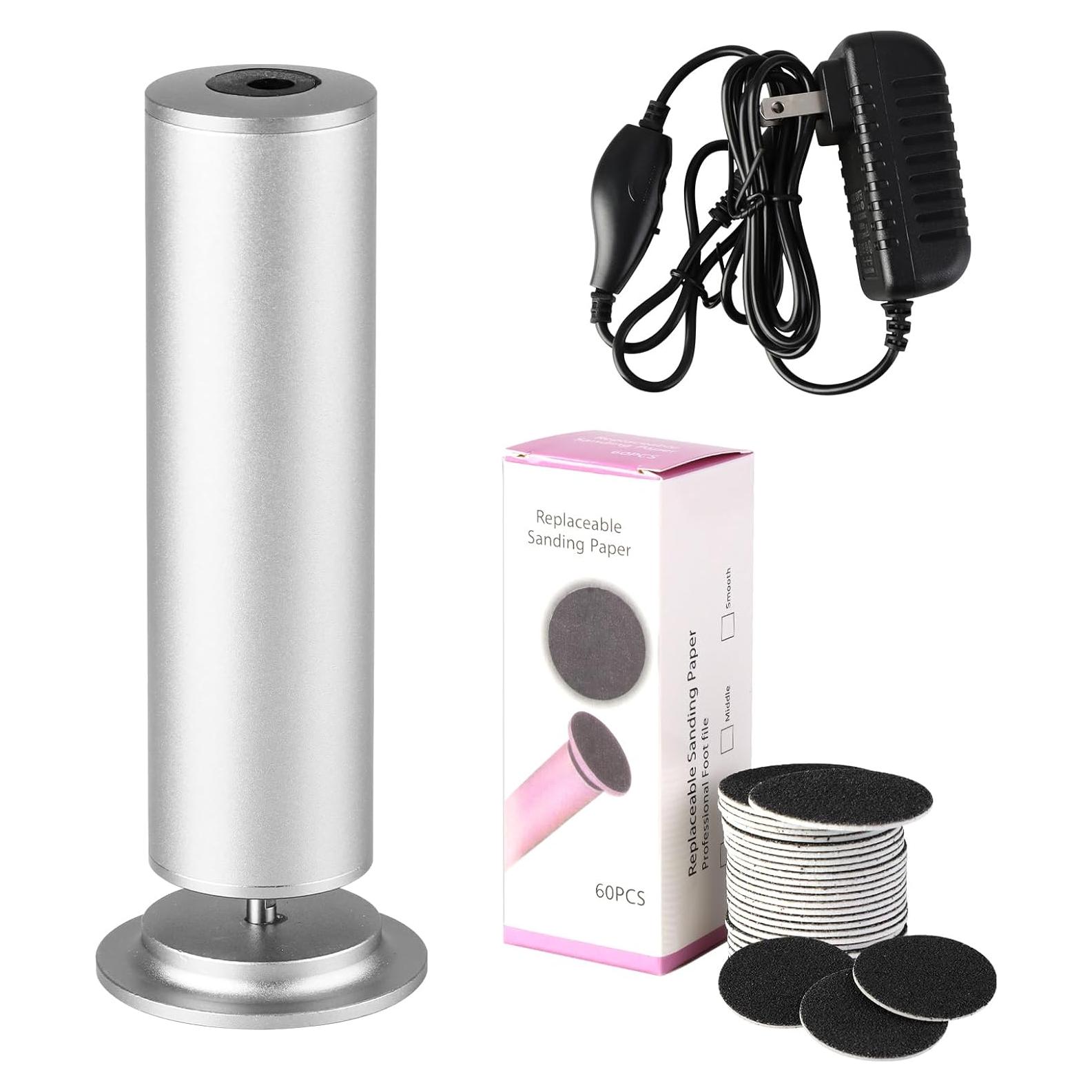 Removedor de Callos Eléctrico Dermave con 60 Discos - Plata