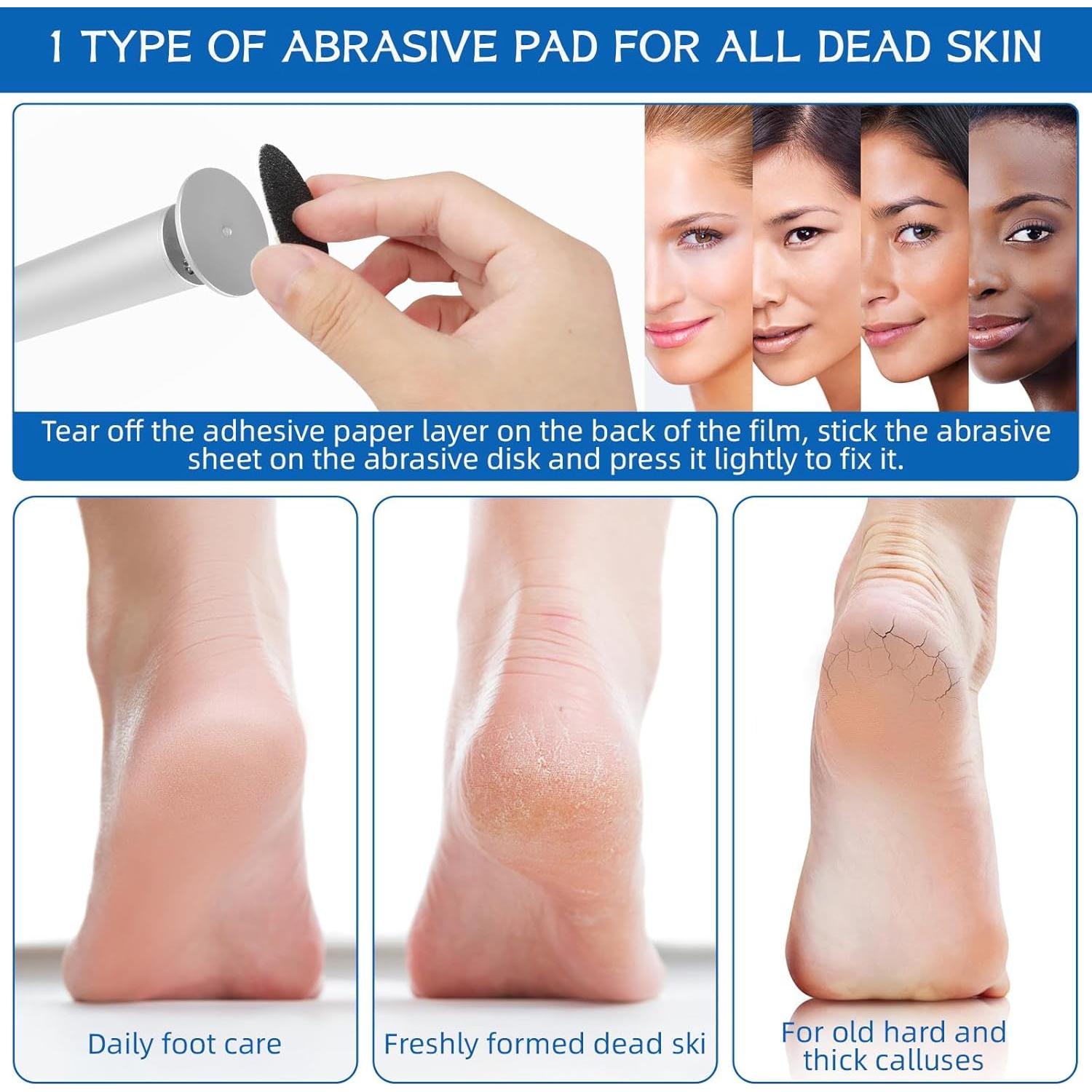 Removedor de Callos Eléctrico Dermave con 60 Discos - Plata