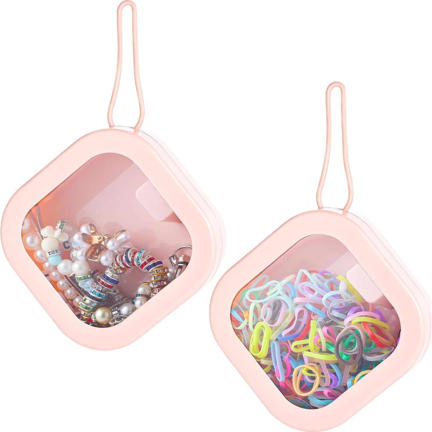 Organizador de Cintas para el Cabello ESEHGS 2 Piezas Rosa