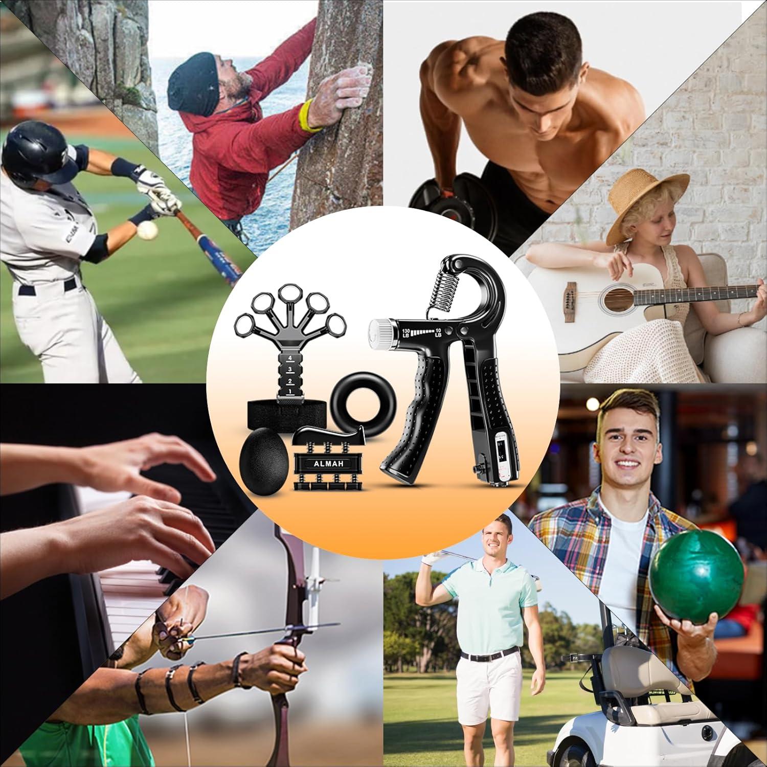 Kit de Fortalecimiento de Agarre ALMAH GS02 - 5 Piezas