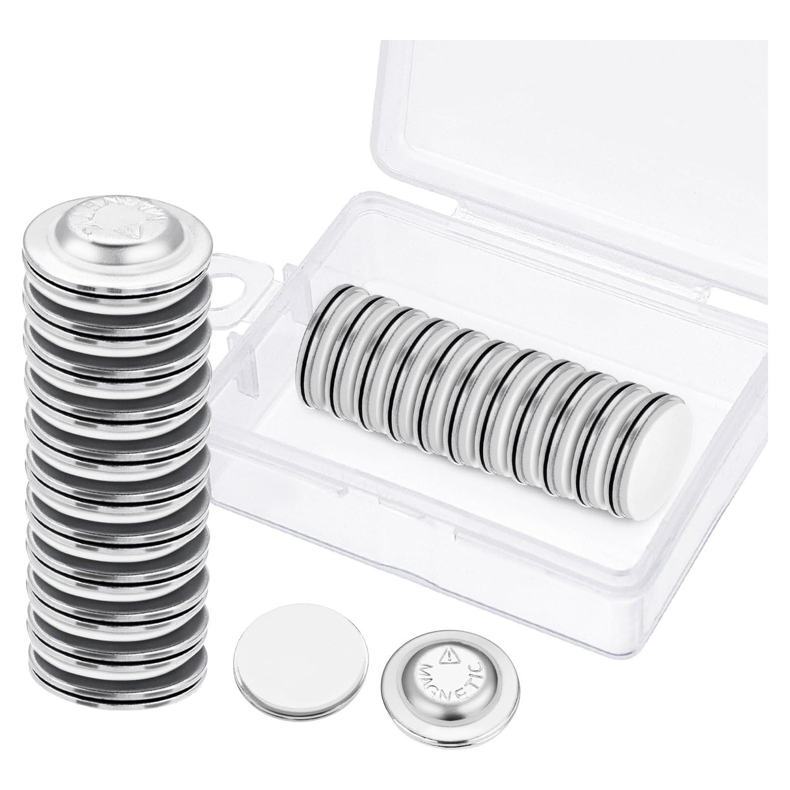 BBTO 24 Piezas Etiquetas de Nombre Magnéticas Redondas 1.7 cm