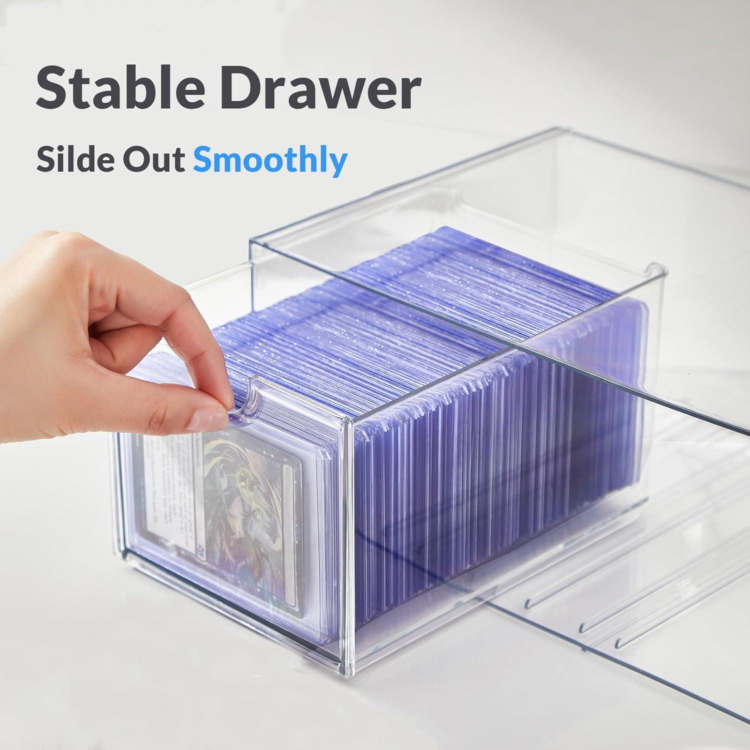 Caja de Almacenamiento DEEIF para Cartas 4 Cajones Toploader