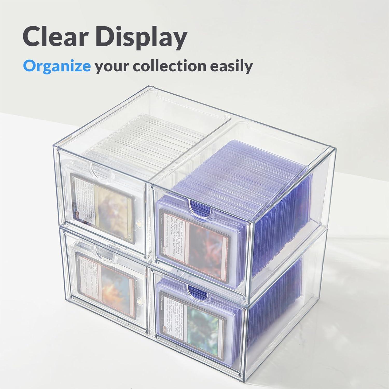 Caja de Almacenamiento DEEIF para Cartas 4 Cajones Toploader