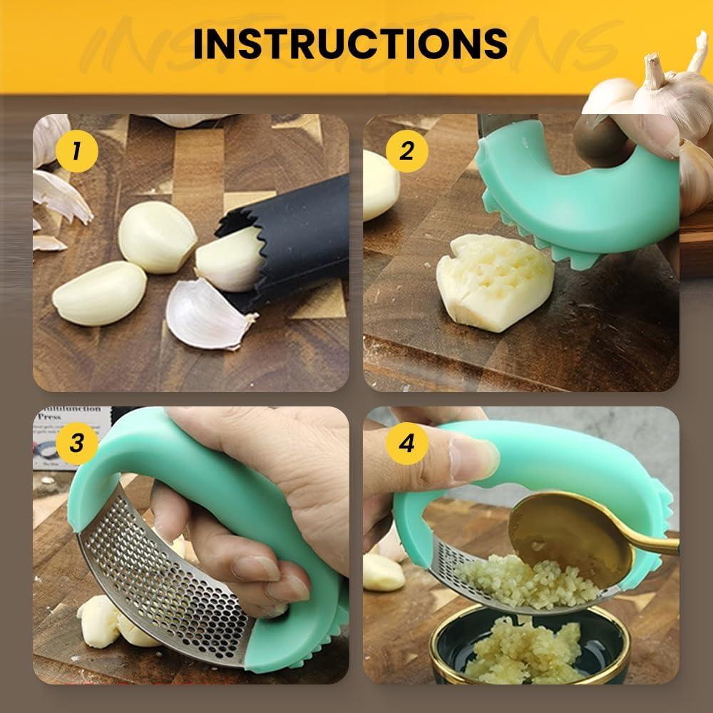 Prensador de Ajo Wegodal Acero Inoxidable Negro 2024