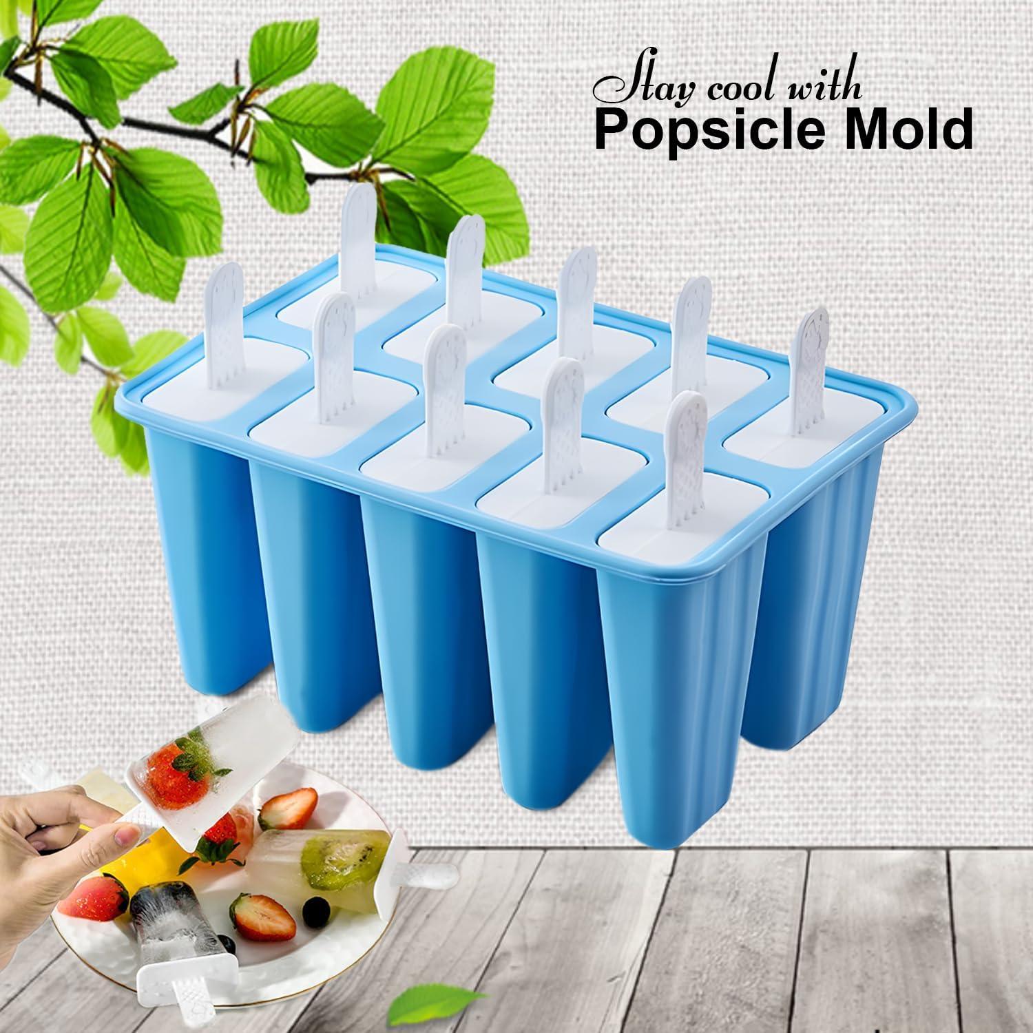 Moldes de Paletas de Silicona BRENSTEN 10 Pcs 88 ml Azul
