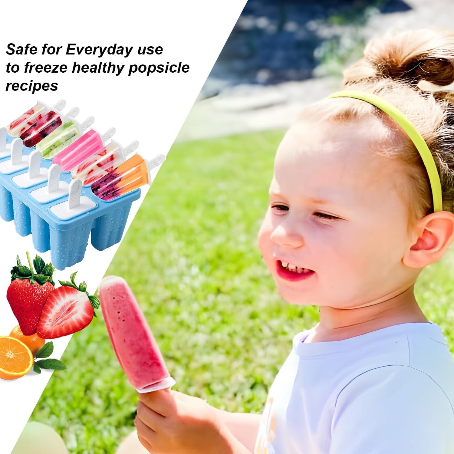 Moldes de Paletas de Silicona BRENSTEN 10 Pcs 88 ml Azul