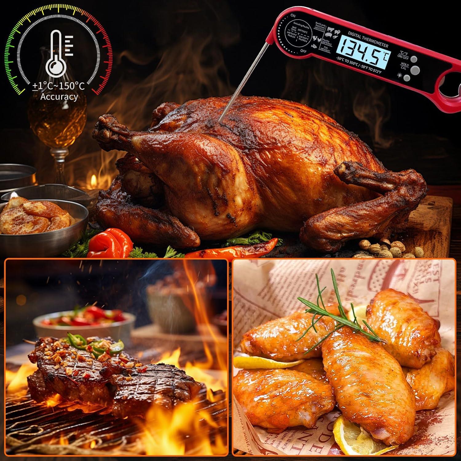 Termómetro Digital de Carne GOZOPO - Instantáneo, Impermeable, Rápido y Preciso