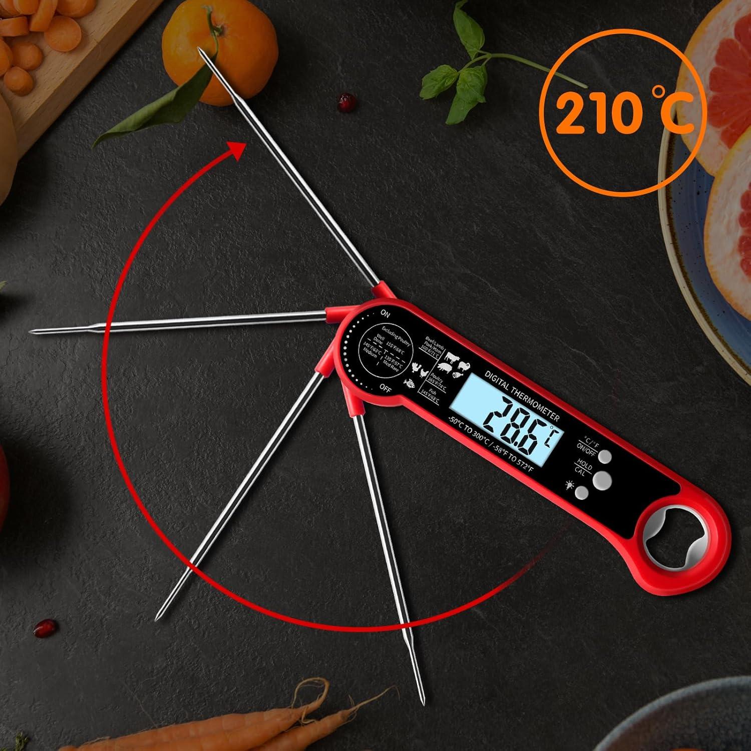 Termómetro Digital de Carne GOZOPO - Instantáneo, Impermeable, Rápido y Preciso