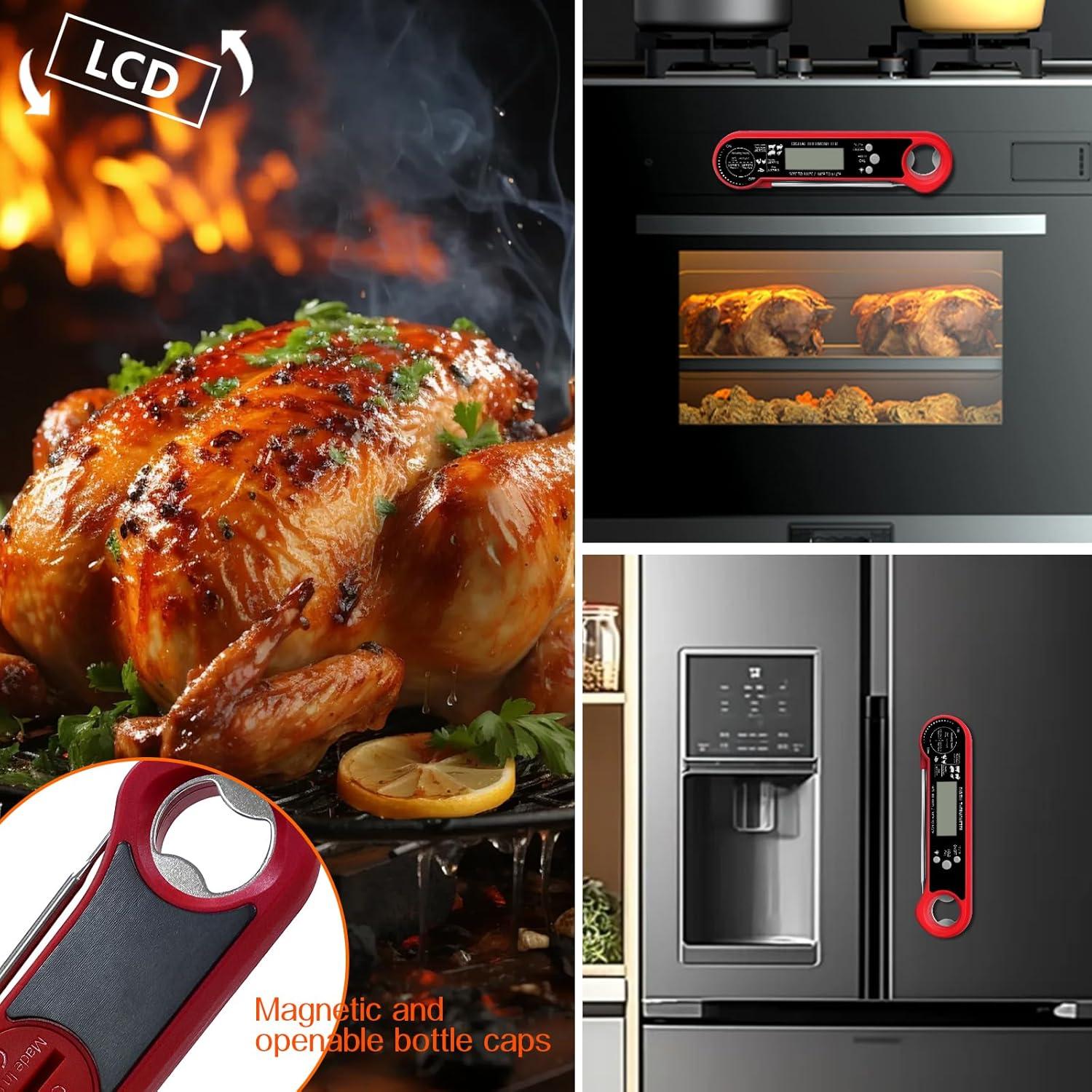 Termómetro Digital de Carne GOZOPO - Instantáneo, Impermeable, Rápido y Preciso