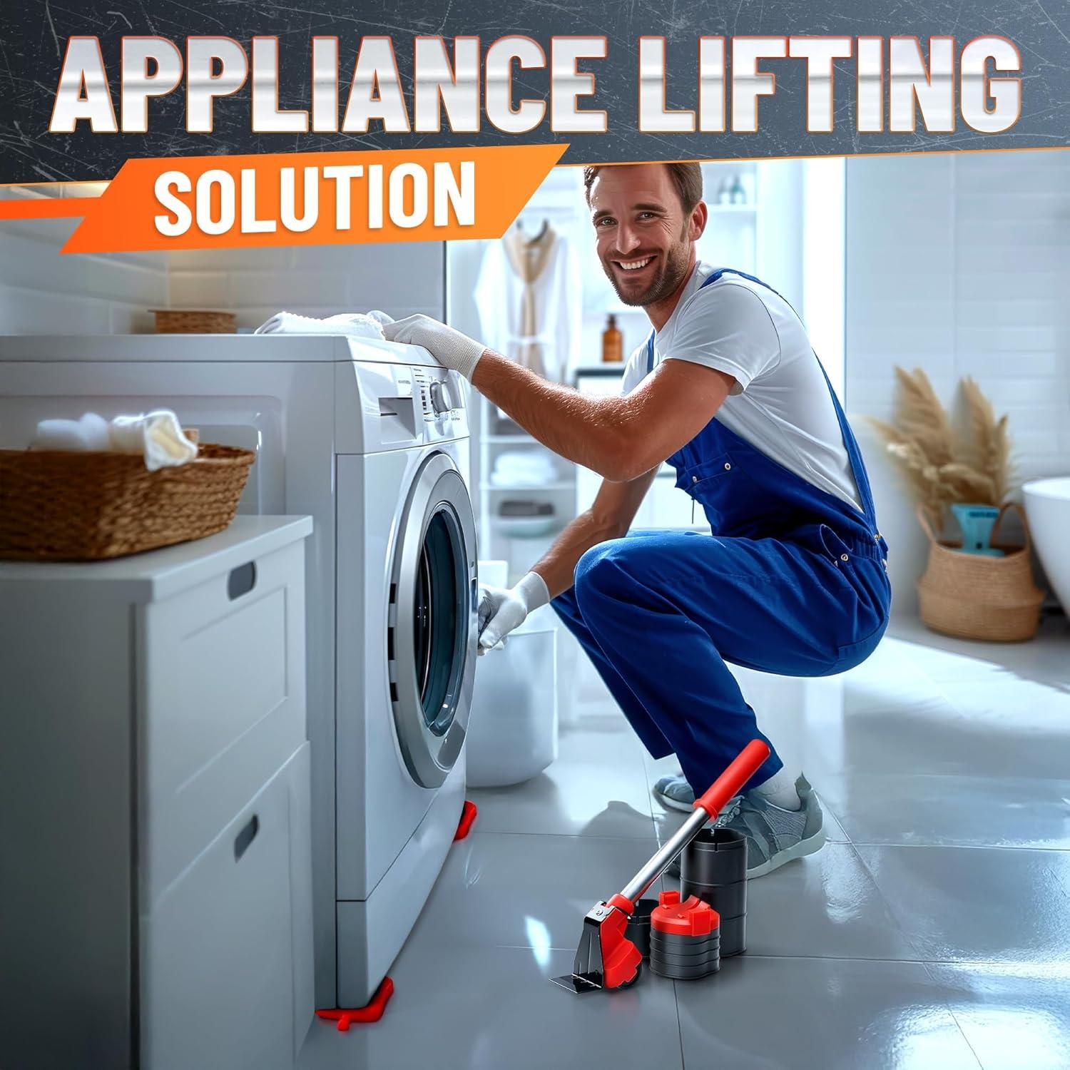 Elevador de Muebles Lagarto RED - Carga 299 kg, Ruedas 360°