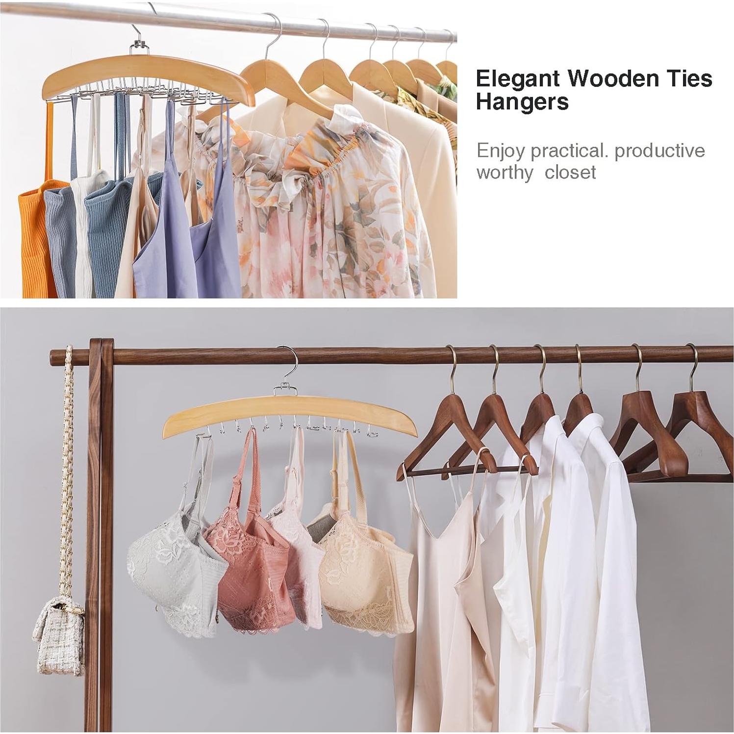 Perchero de Corbatas Ulimart 24 Ganchos Rotativo 360° Natural