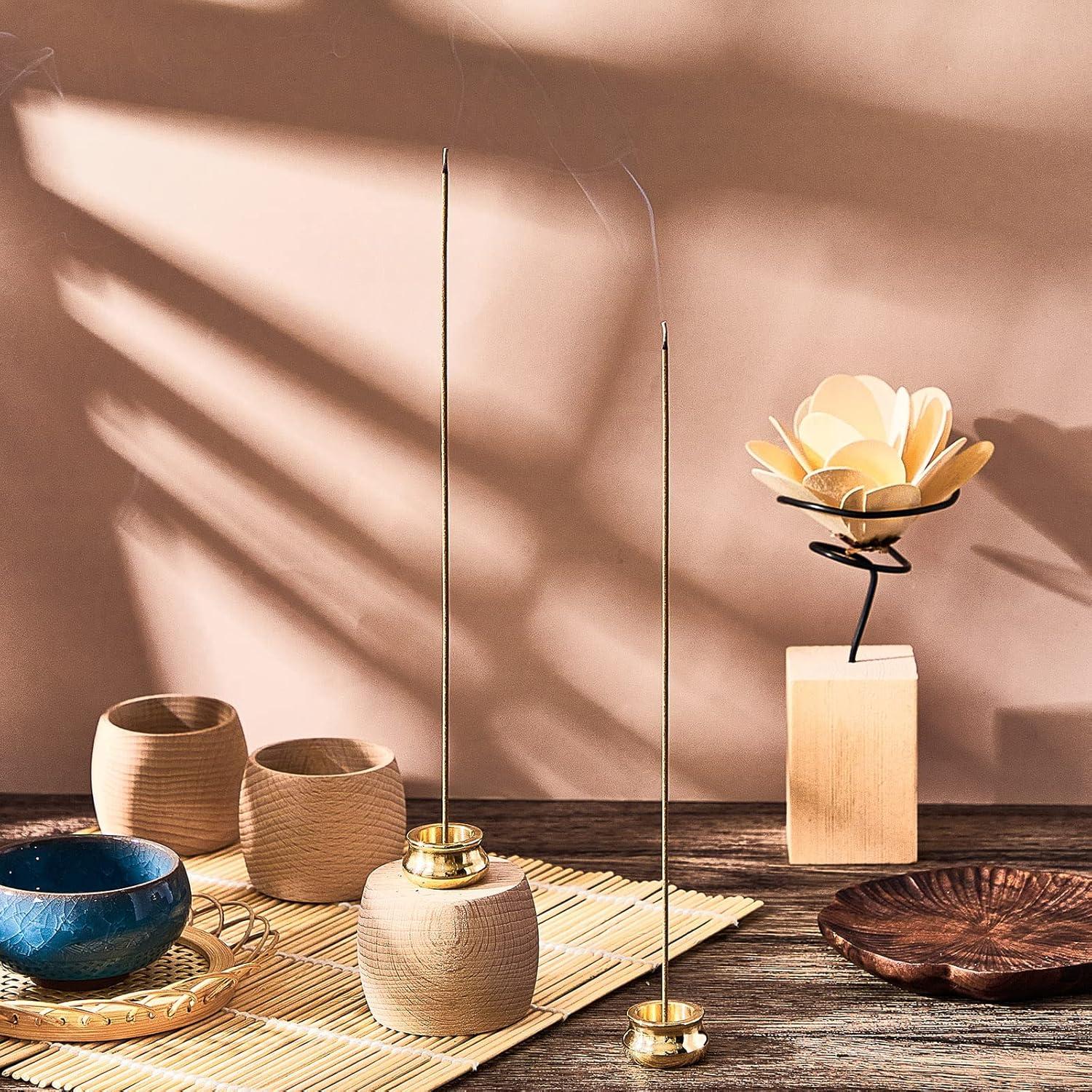 Soporte para Incienso Dorado Suclain - 6 Pcs Latón 2.4 cm