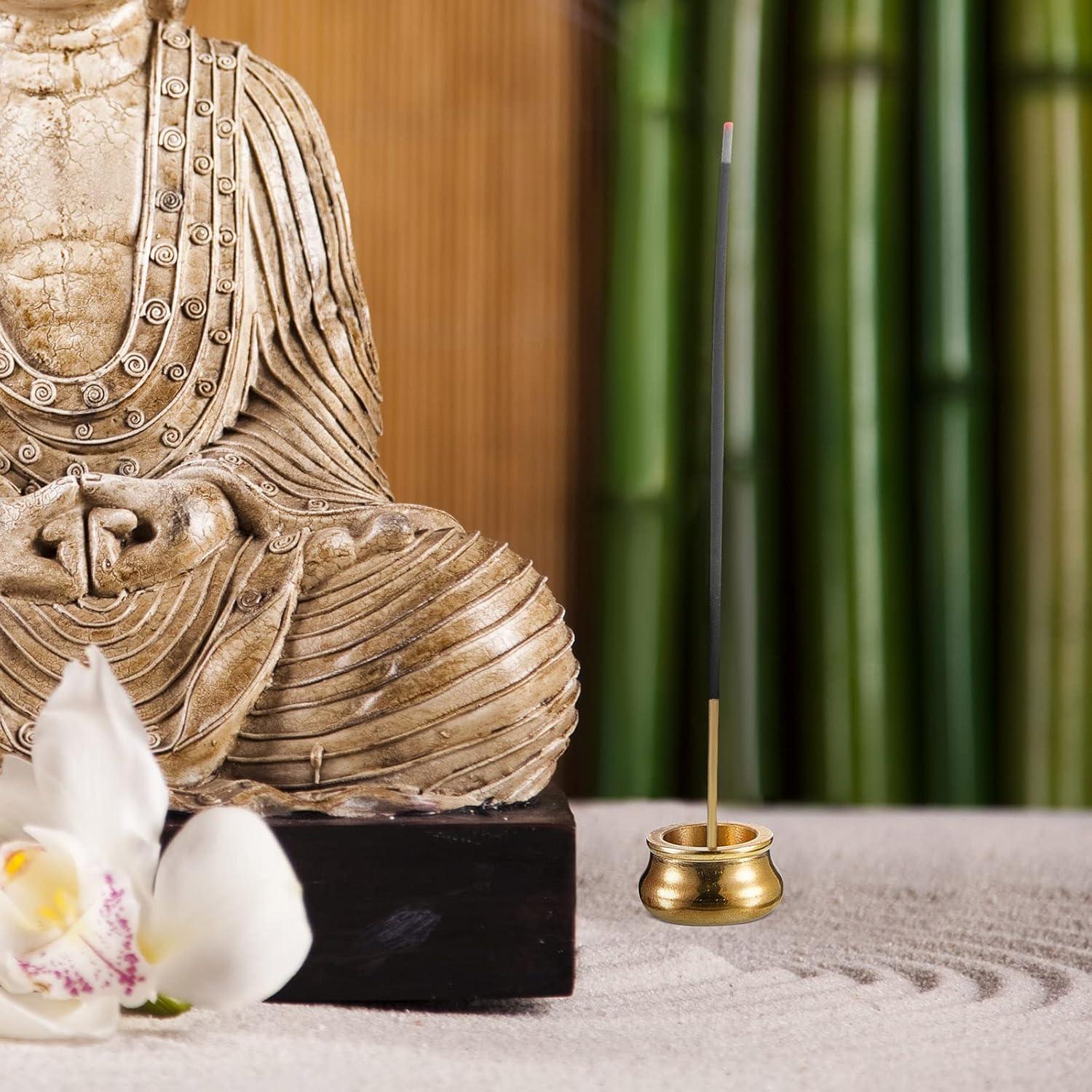 Soporte para Incienso Dorado Suclain - 6 Pcs Latón 2.4 cm