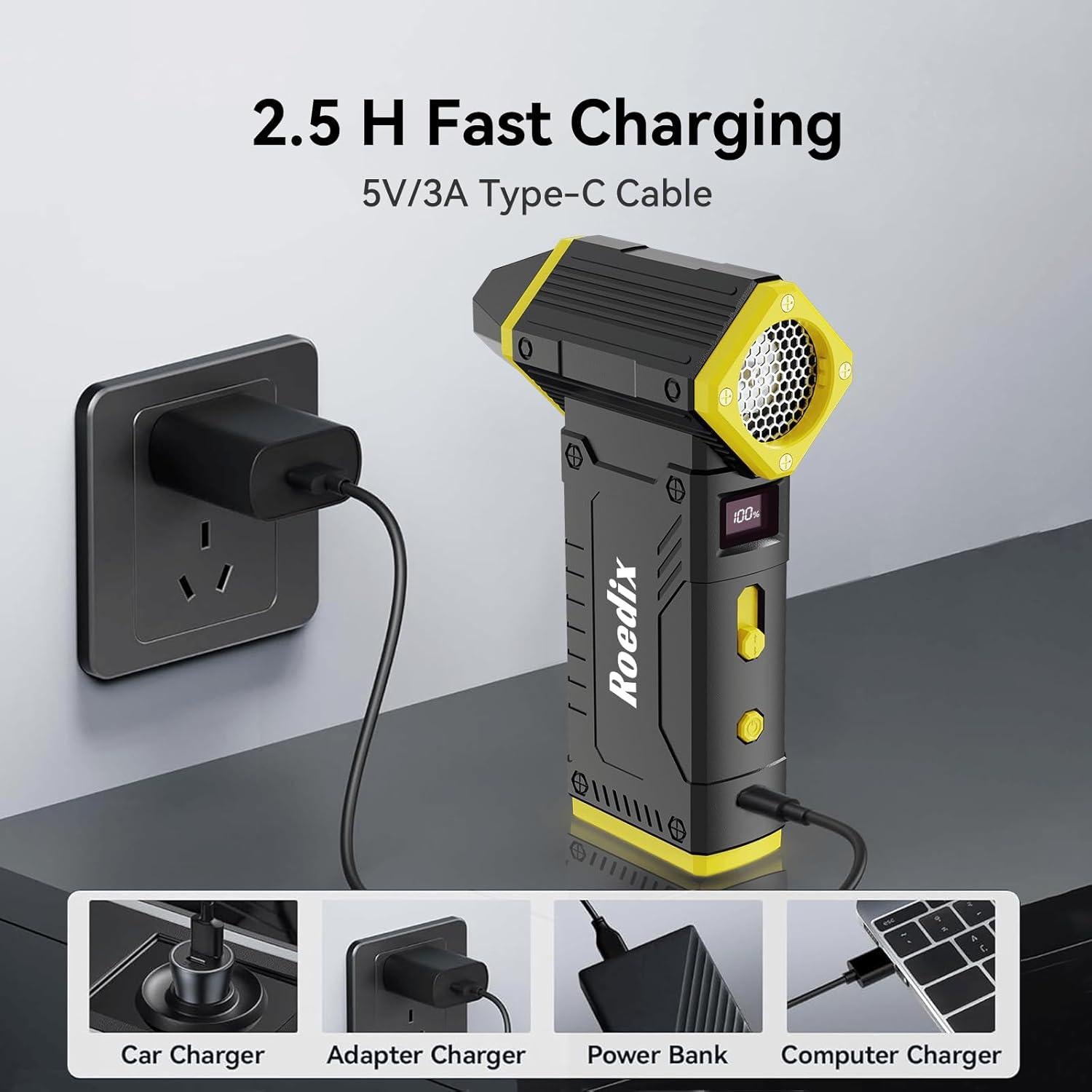 Soplador de Aire Comprimido Roedix R9 Ultra 10000mAh 8 Velocidades