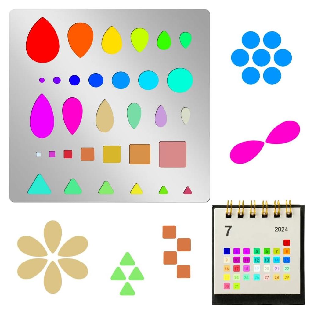 Plantilla de Metal INFUNLY Geométrica 15.6 cm para Manualidades