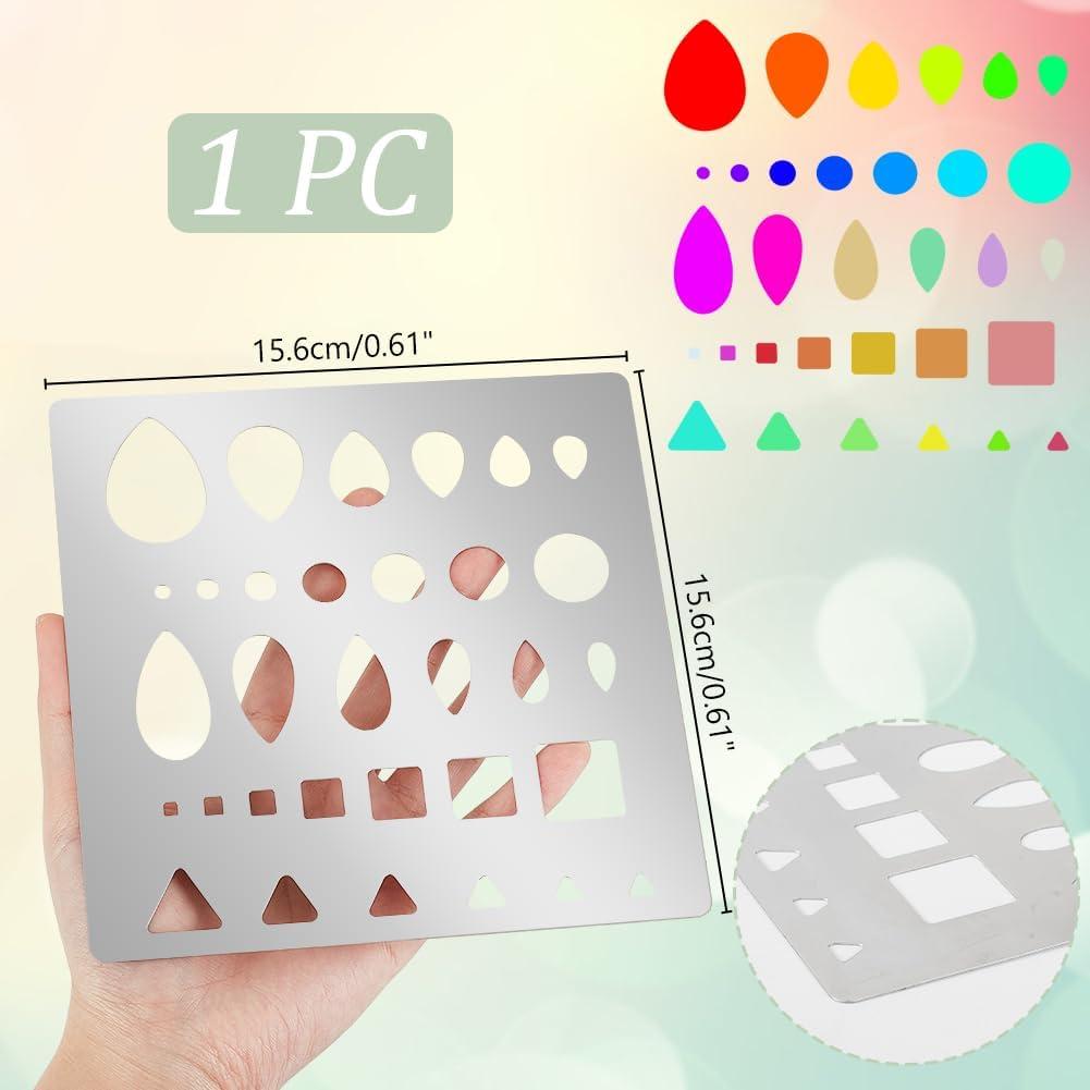 Plantilla de Metal INFUNLY Geométrica 15.6 cm para Manualidades