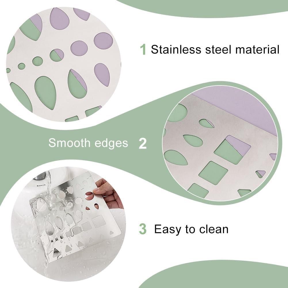 Plantilla de Metal INFUNLY Geométrica 15.6 cm para Manualidades