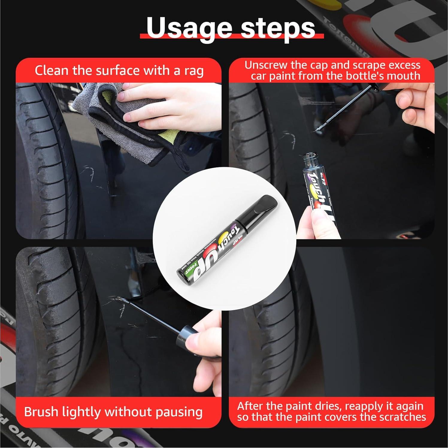 Pintura de Retoque para Coches FITEV 12ml Negra Brillante