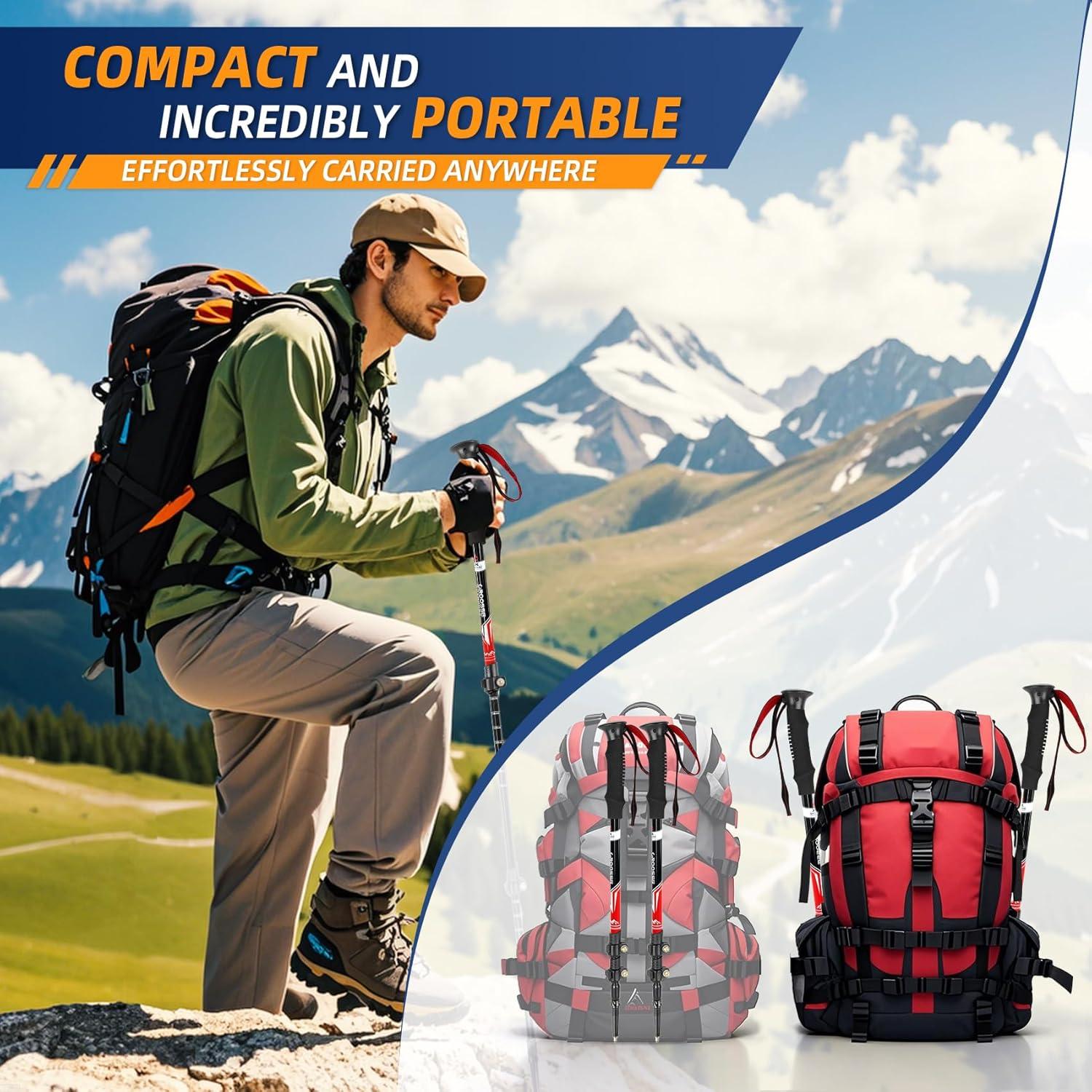 Bastones de Senderismo Plegables Croosseoutdoors 2 Unidades