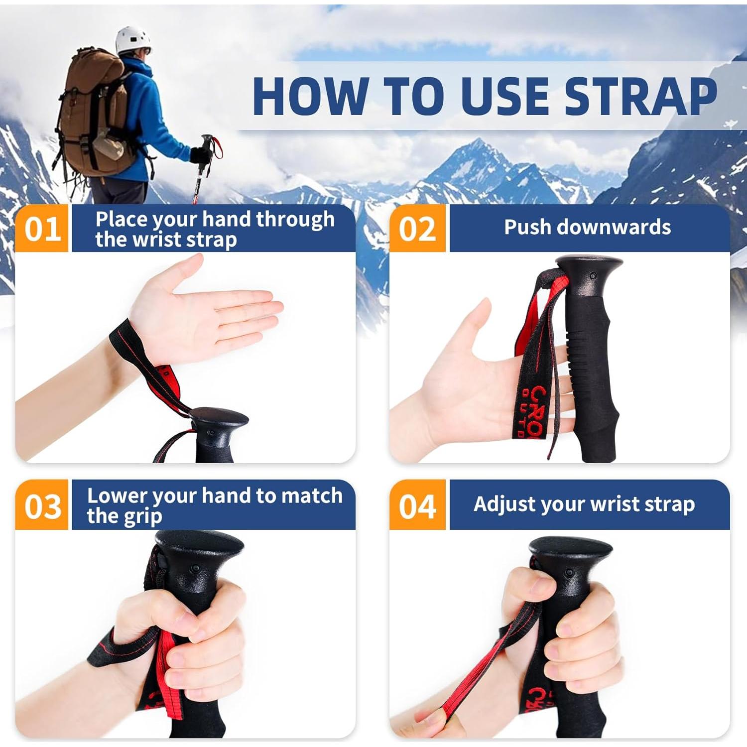 Bastones de Senderismo Plegables Croosseoutdoors 2 Unidades