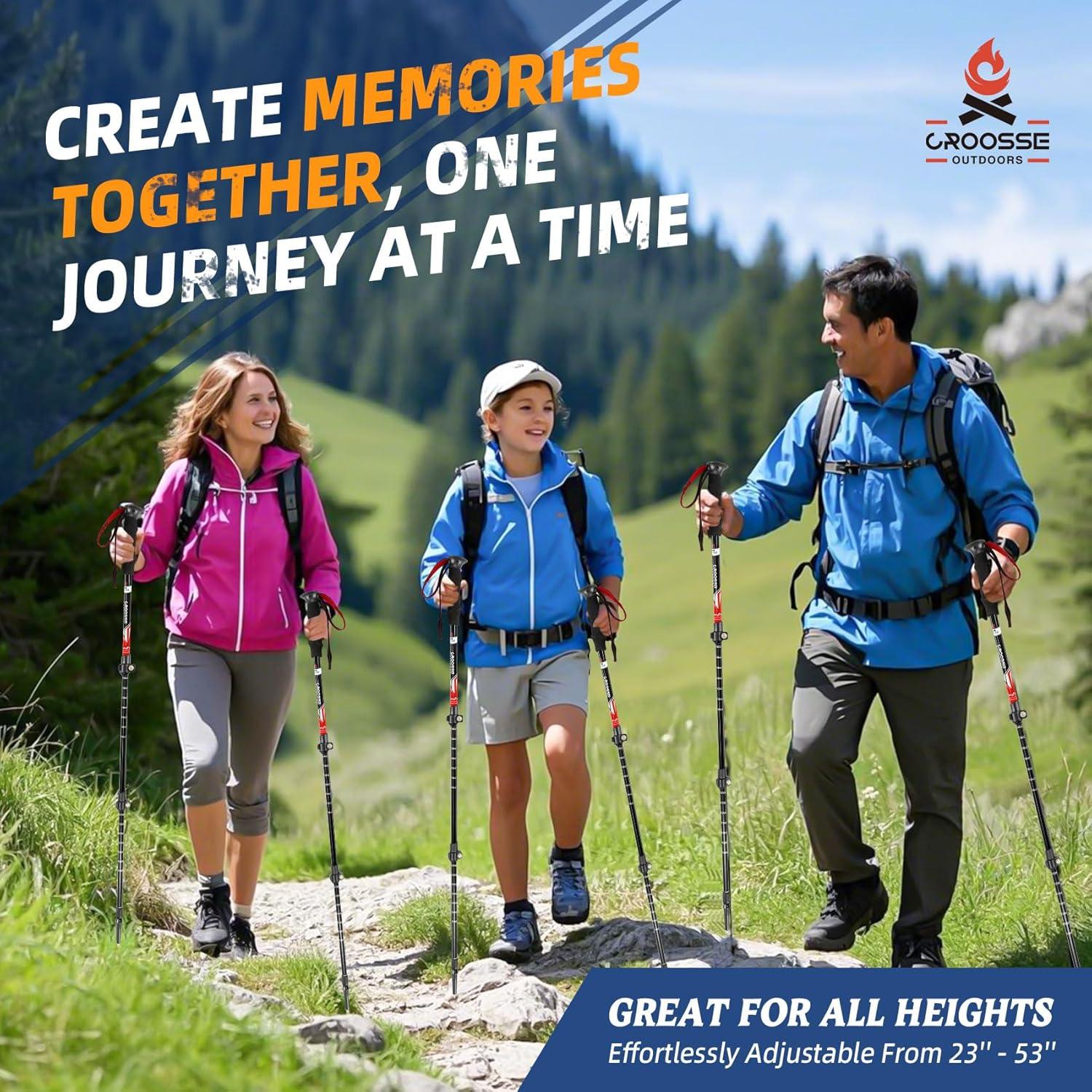 Bastones de Senderismo Plegables Croosseoutdoors 2 Unidades