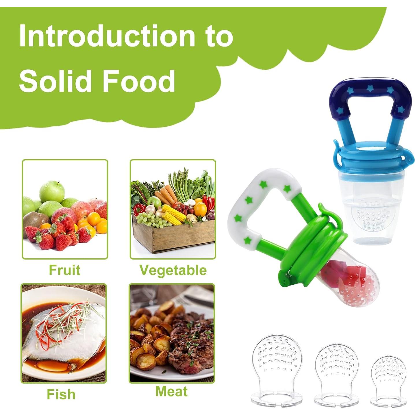 Set de Dispensadores de Comida para Bebé Welcoyo - 3 Pcs + Cuchara 90ML