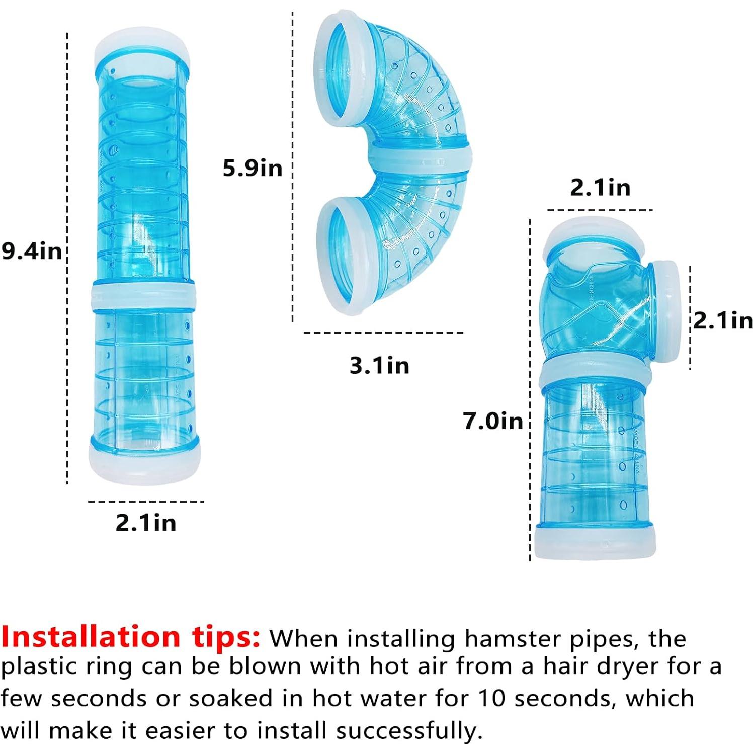Túnel de Hámster Hamiledyi Azul 5.33 cm Expandible