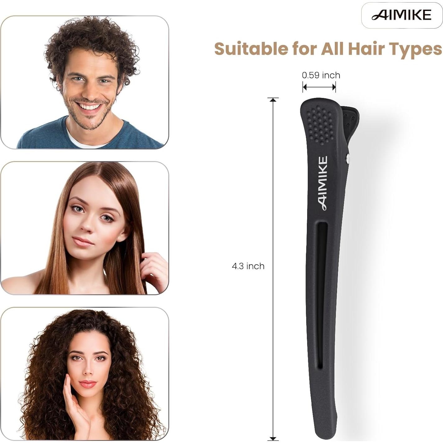 Clips de Pelo Profesionales AIMIKE - Set de 6 Antideslizantes