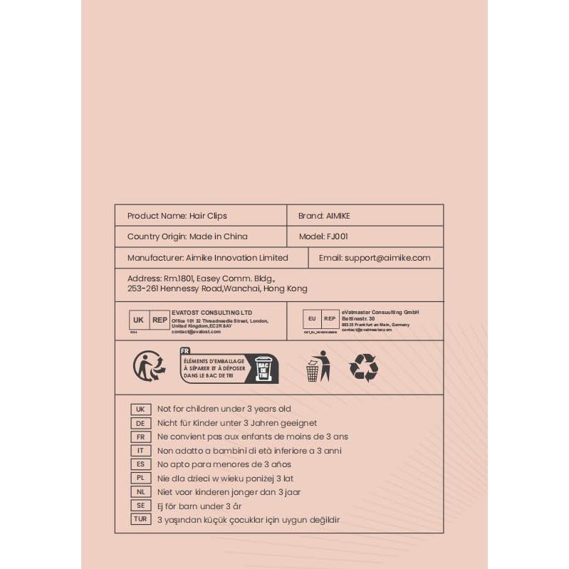 Clips de Pelo Profesionales AIMIKE - Set de 6 Antideslizantes