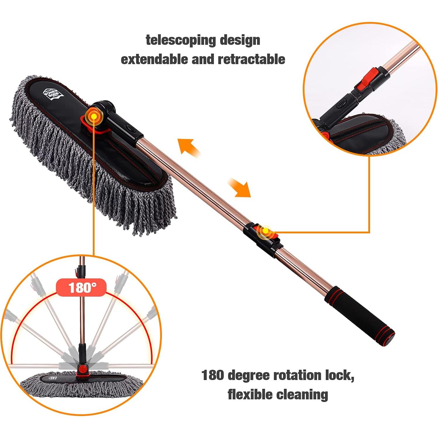 Juego de Limpiador de Autos RIDE KINGS con Mango Extensible