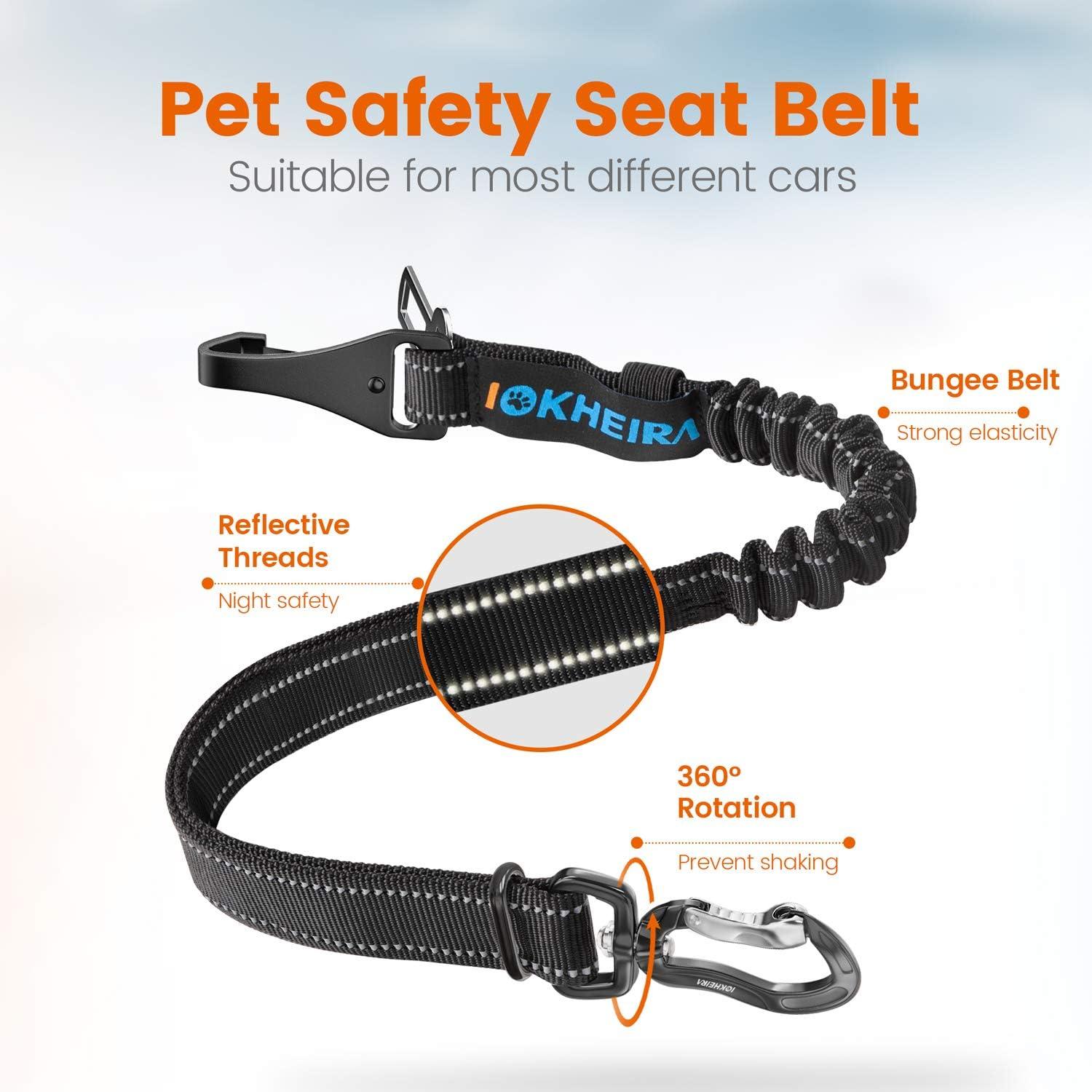 Cinturón de Seguridad para Perros IOKHEIRA Ajustable Reflectante