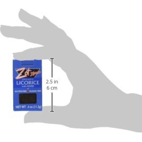 Dulces de Regaliz Orgánico ZOT con Anís - 68g (Paquete de 6)
