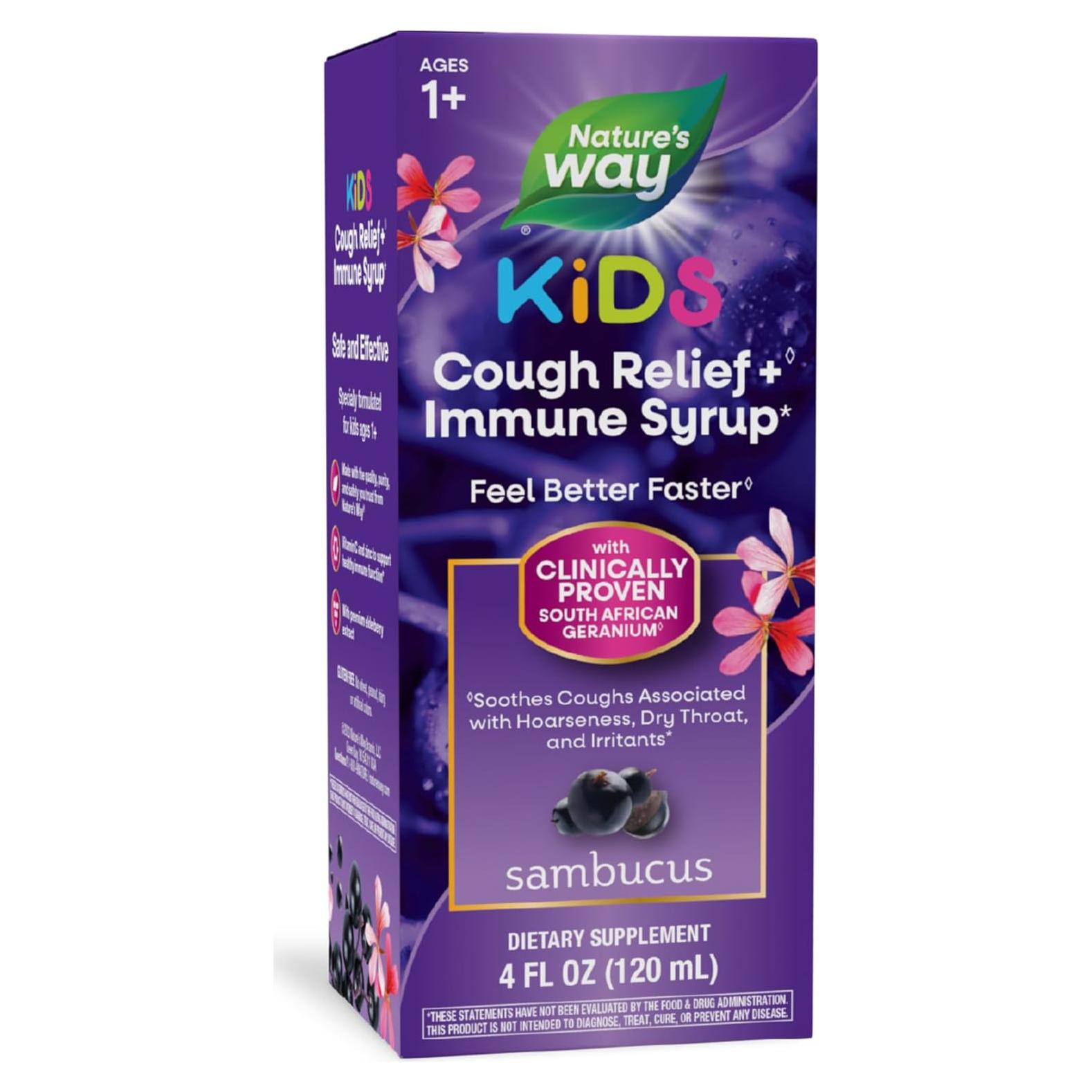 Sambucus Kids Cough Relief Nature's Way 118 ml Jarabe Inmunológico
