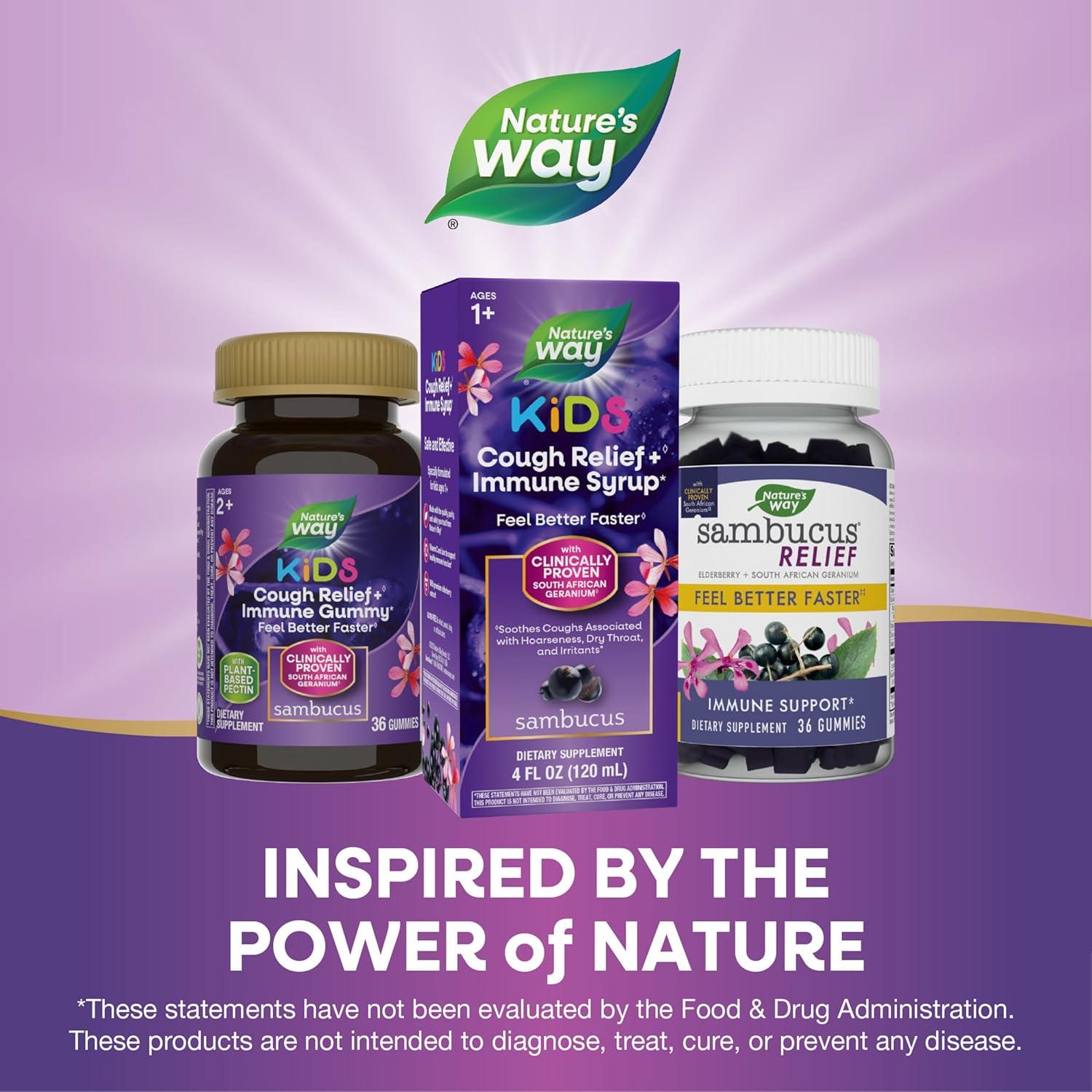 Sambucus Kids Cough Relief Nature's Way 118 ml Jarabe Inmunológico