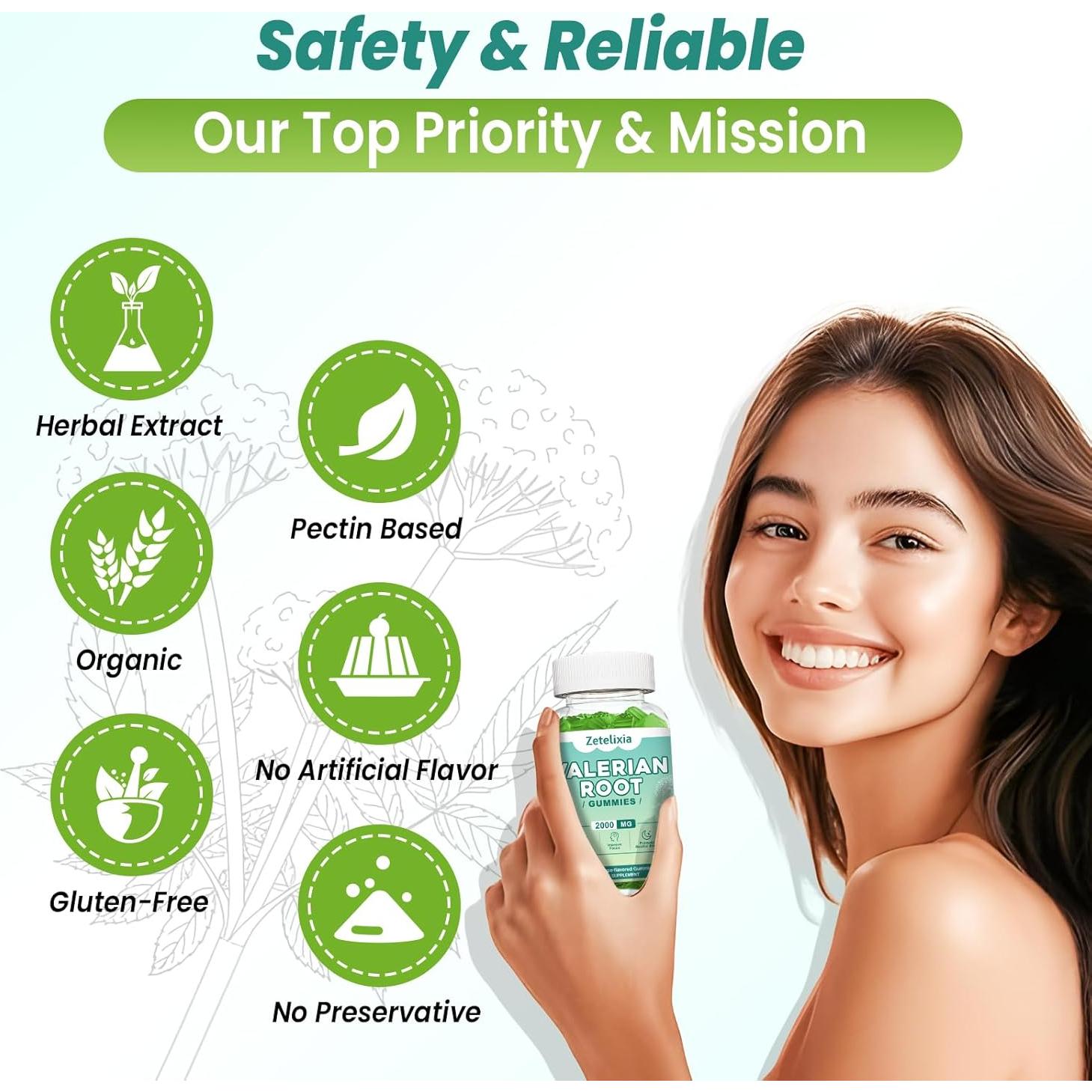 Gomitas de Raíz de Valeriana Orgánica Zetelixia 60 Unidades