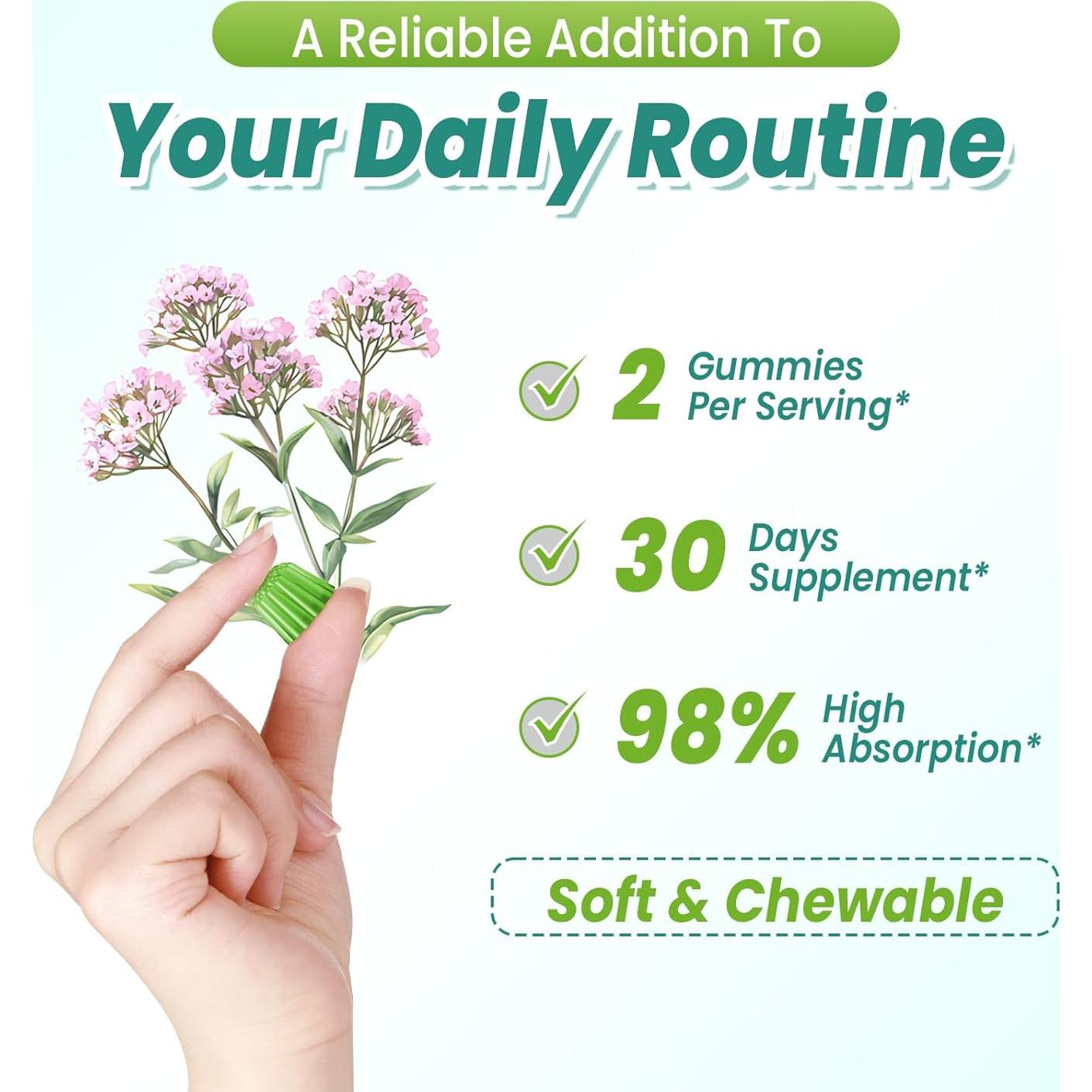 Gomitas de Raíz de Valeriana Orgánica Zetelixia 60 Unidades