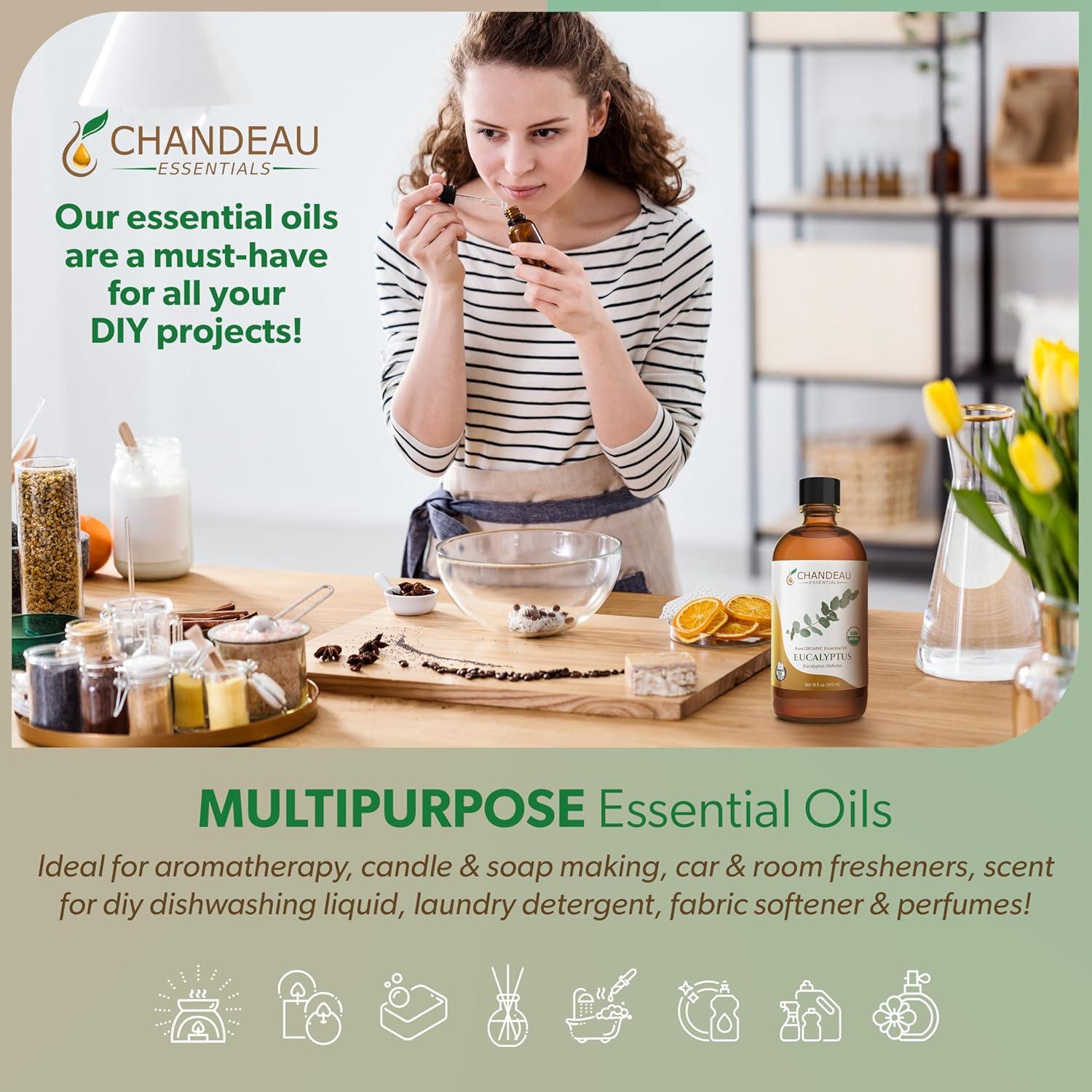 Aceite Esencial Orgánico Puro Eucalipto Chandeau 473 ml