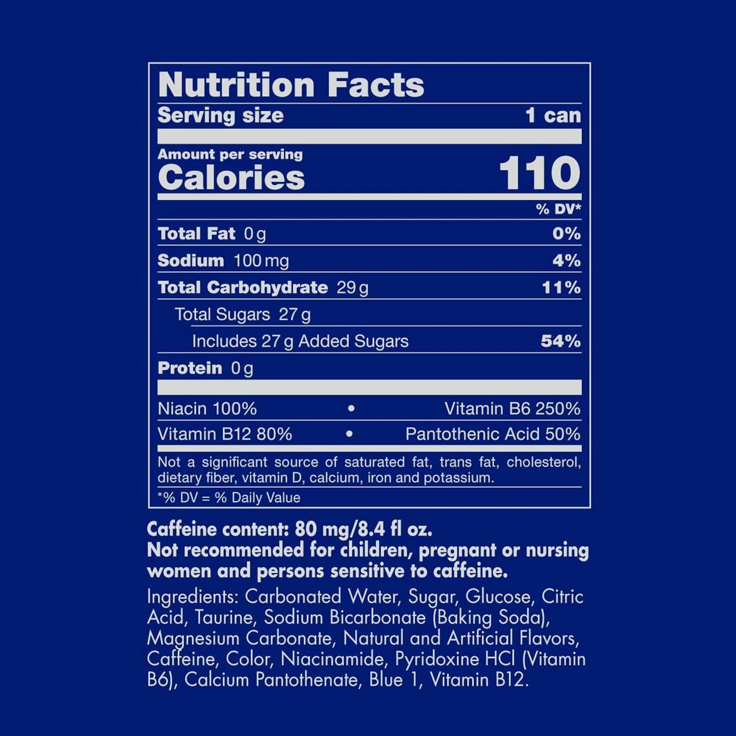 Red Bull Edición Azul Bebida Energética Arándano 4 Latas 8.4 oz