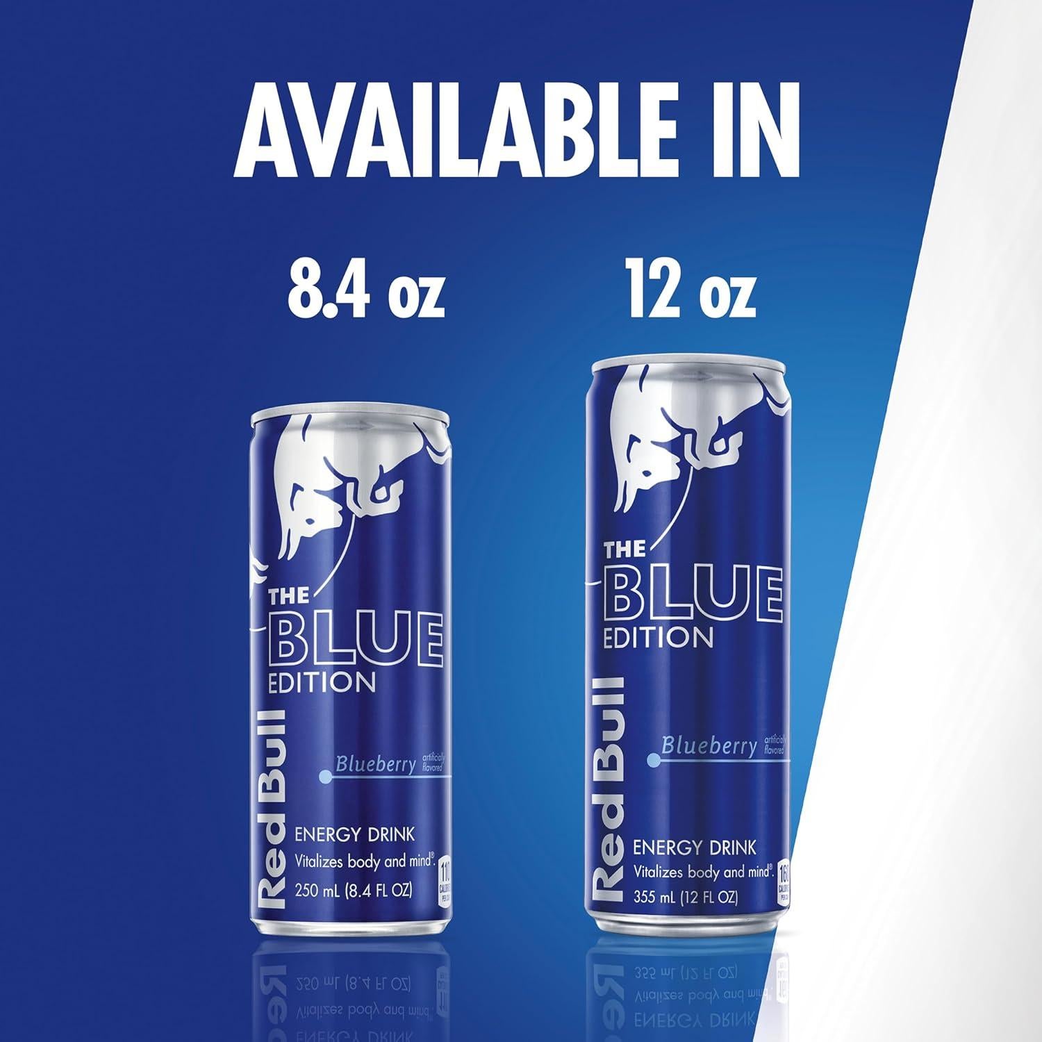 Red Bull Edición Azul Bebida Energética Arándano 4 Latas 8.4 oz