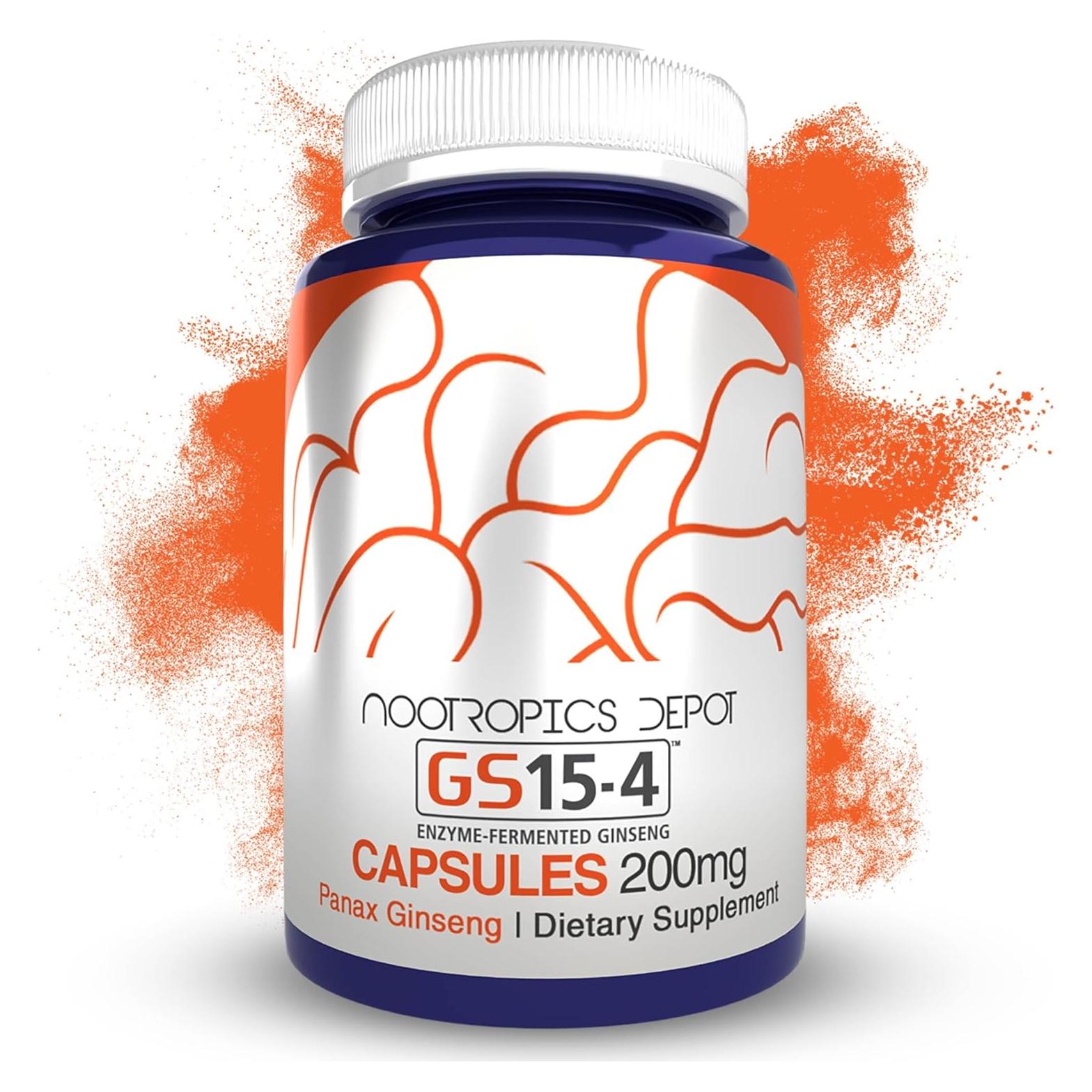 Cápsulas de Ginseng Panax GS15-4 Nootropics Depot 200mg 30 Unidades