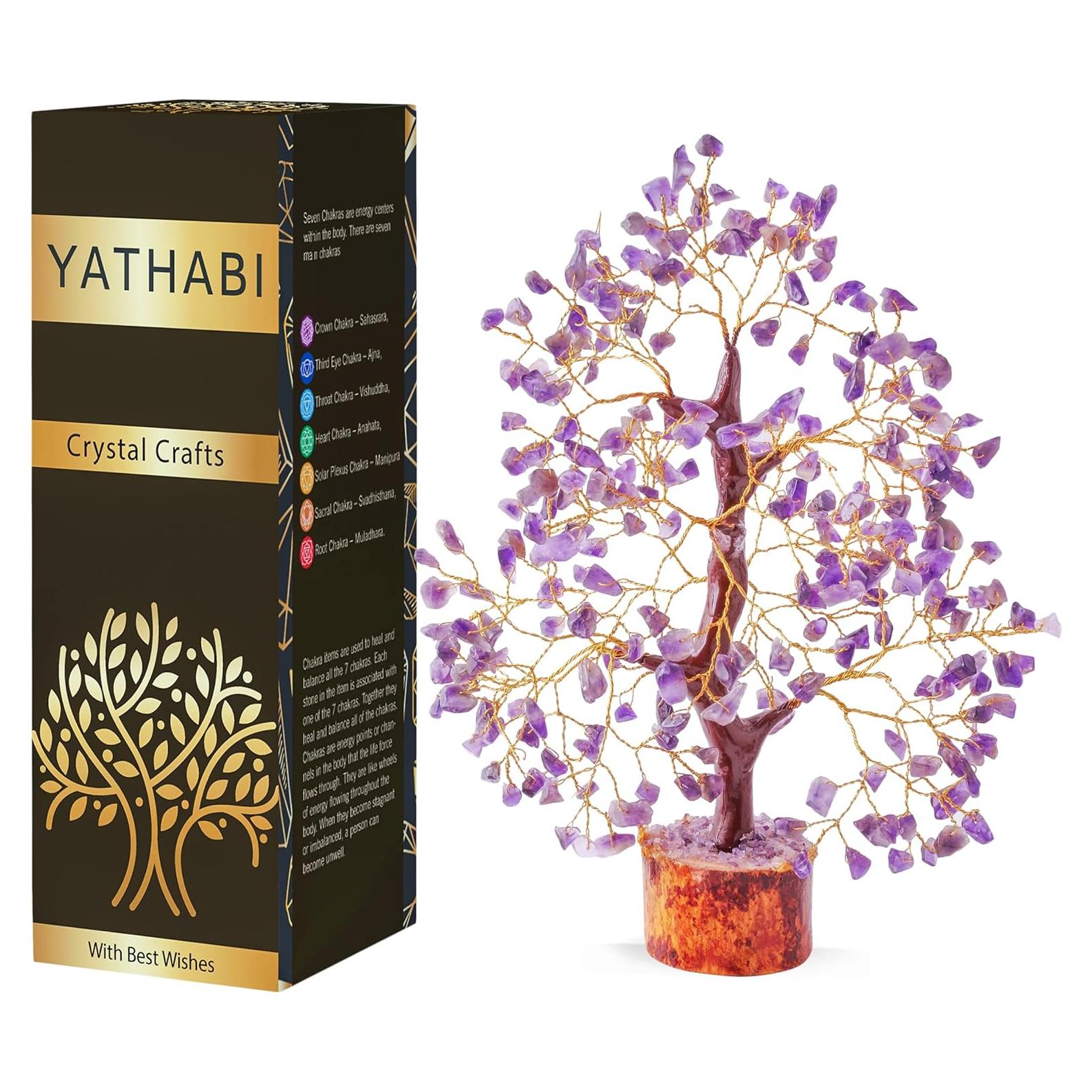 Árbol de Cristales de Ametista Yathabi 25-30 cm Decoración Feng Shui