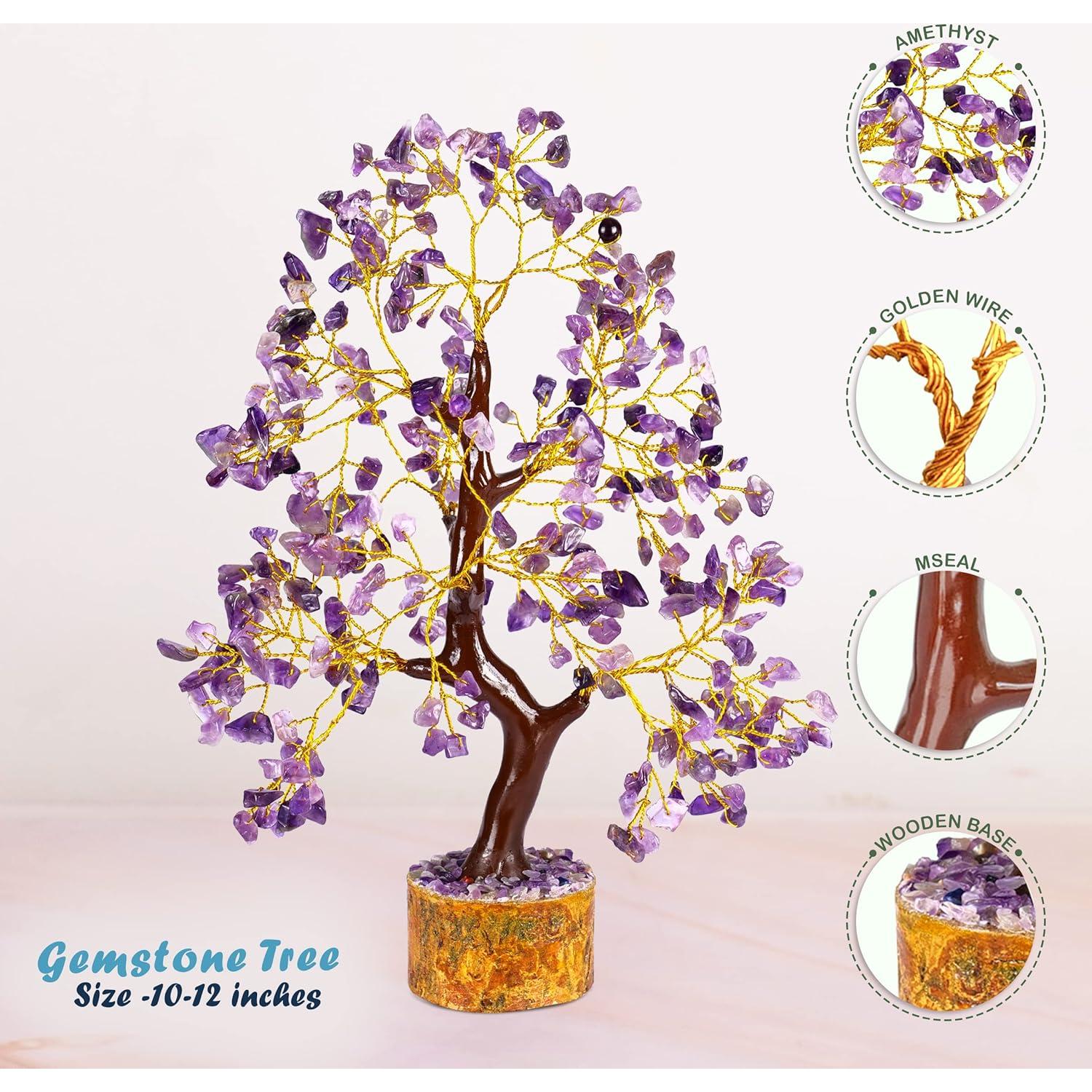 Árbol de Cristales de Ametista Yathabi 25-30 cm Decoración Feng Shui