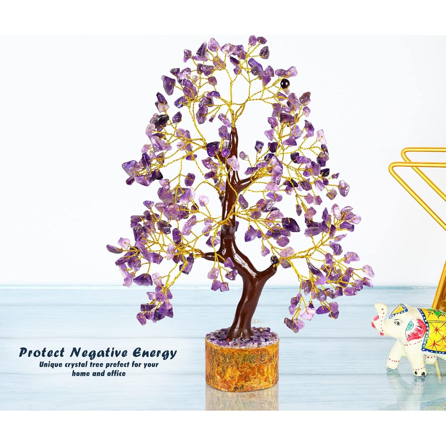 Árbol de Cristales de Ametista Yathabi 25-30 cm Decoración Feng Shui