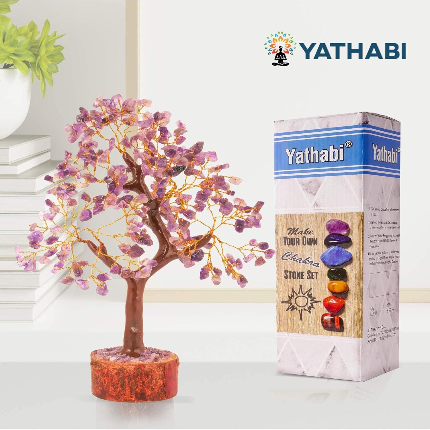 Árbol de Cristales de Ametista Yathabi 25-30 cm Decoración Feng Shui