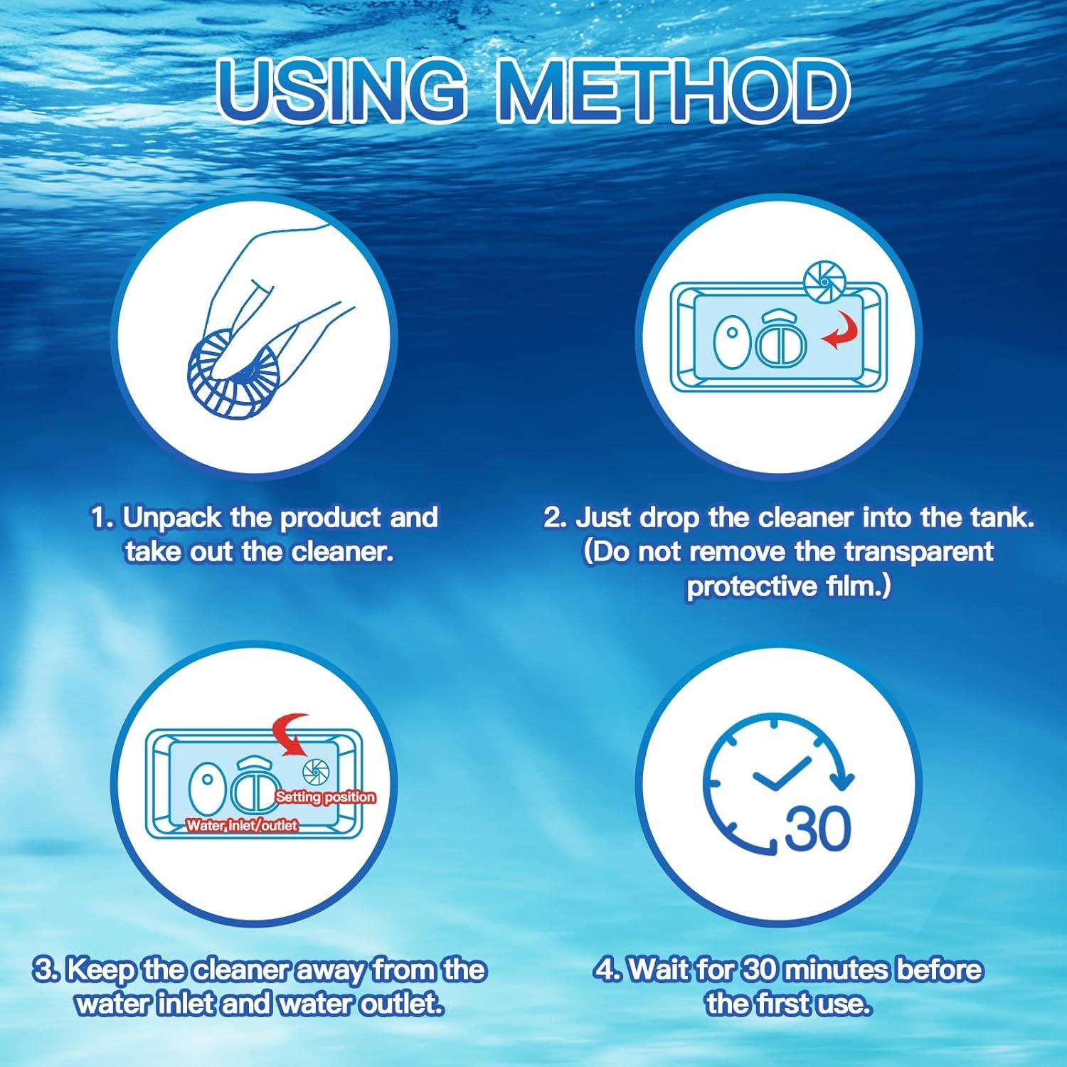 Tabletas Limpiadoras para Inodoro Vacplus, 30 Paquetes