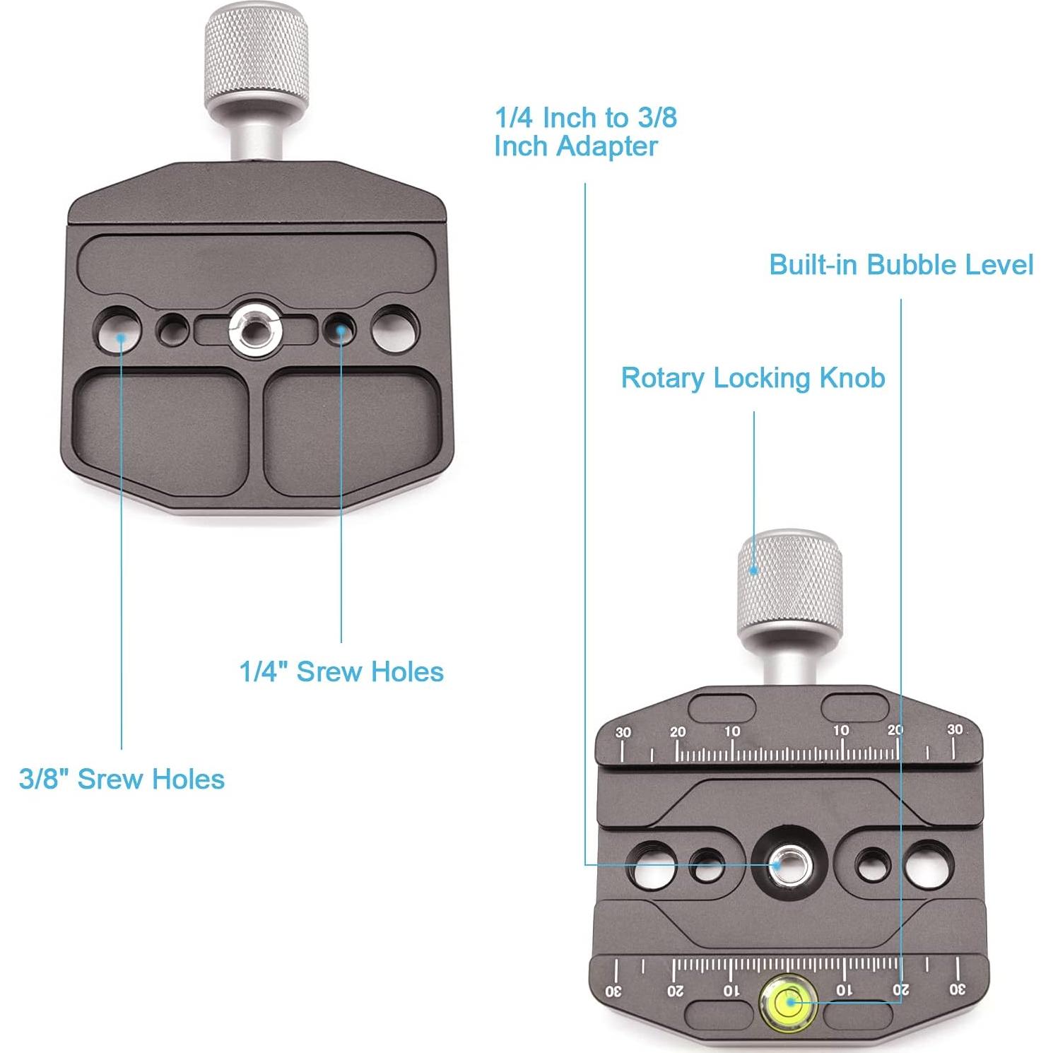 Placa de Liberación Rápida Fotoconic CL-70N 70mm para Trípode